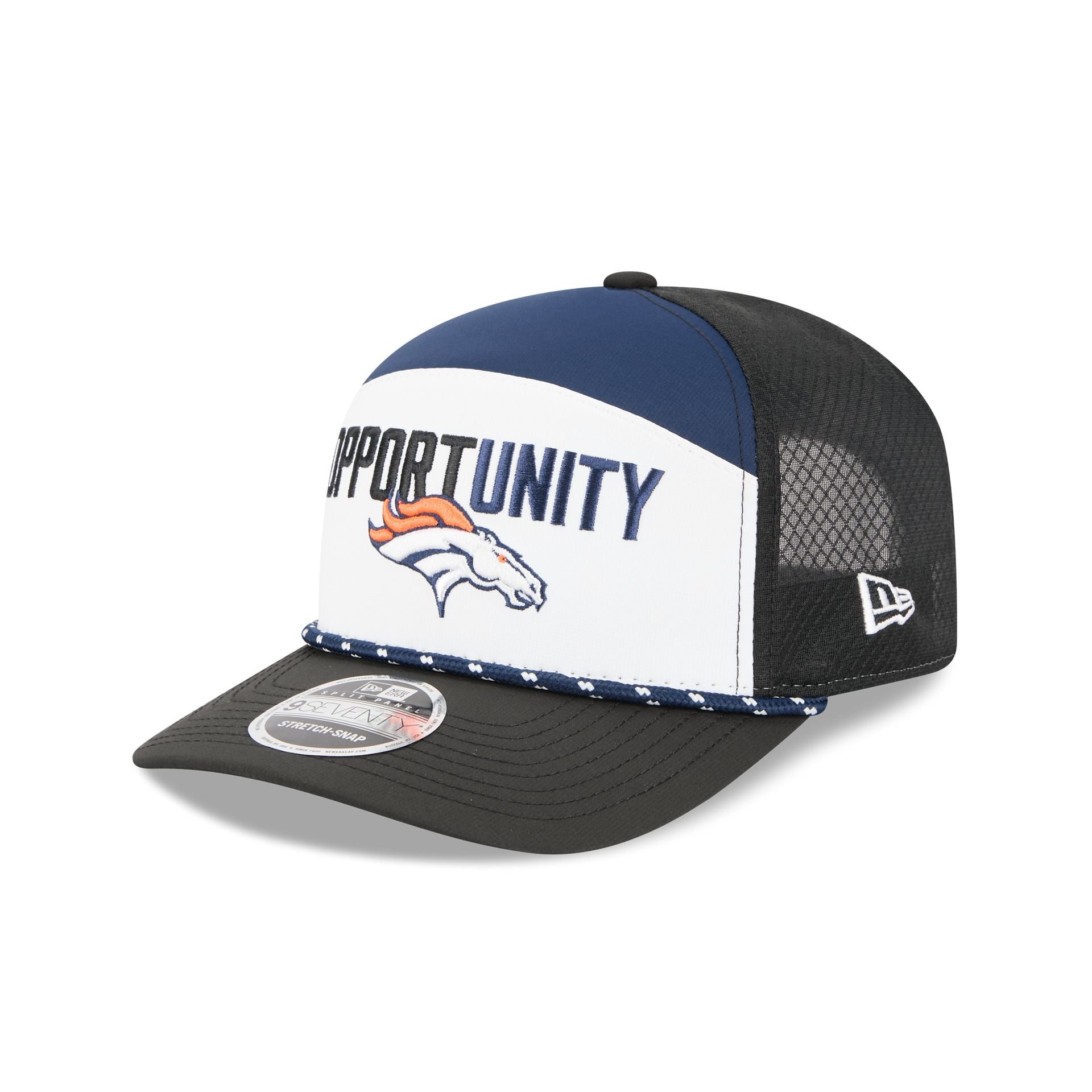 Denver Broncos 2025 Inspire Change Split Panel 9Seventy Trucker Hat