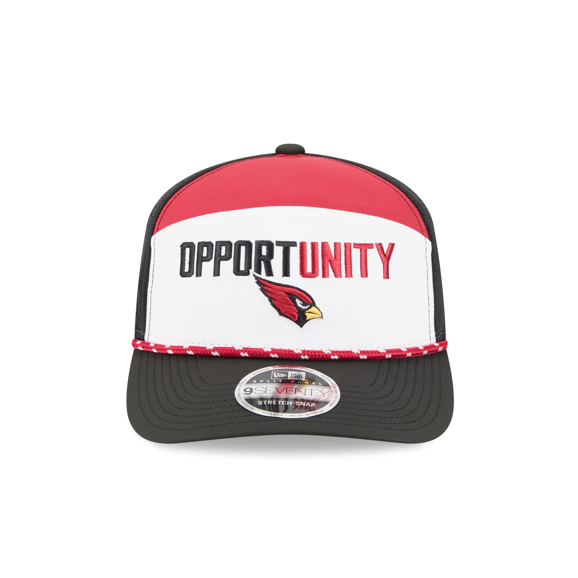 Alternative view of Arizona Cardinals 2025 Inspire Change Split Panel 9Seventy Trucker Hat