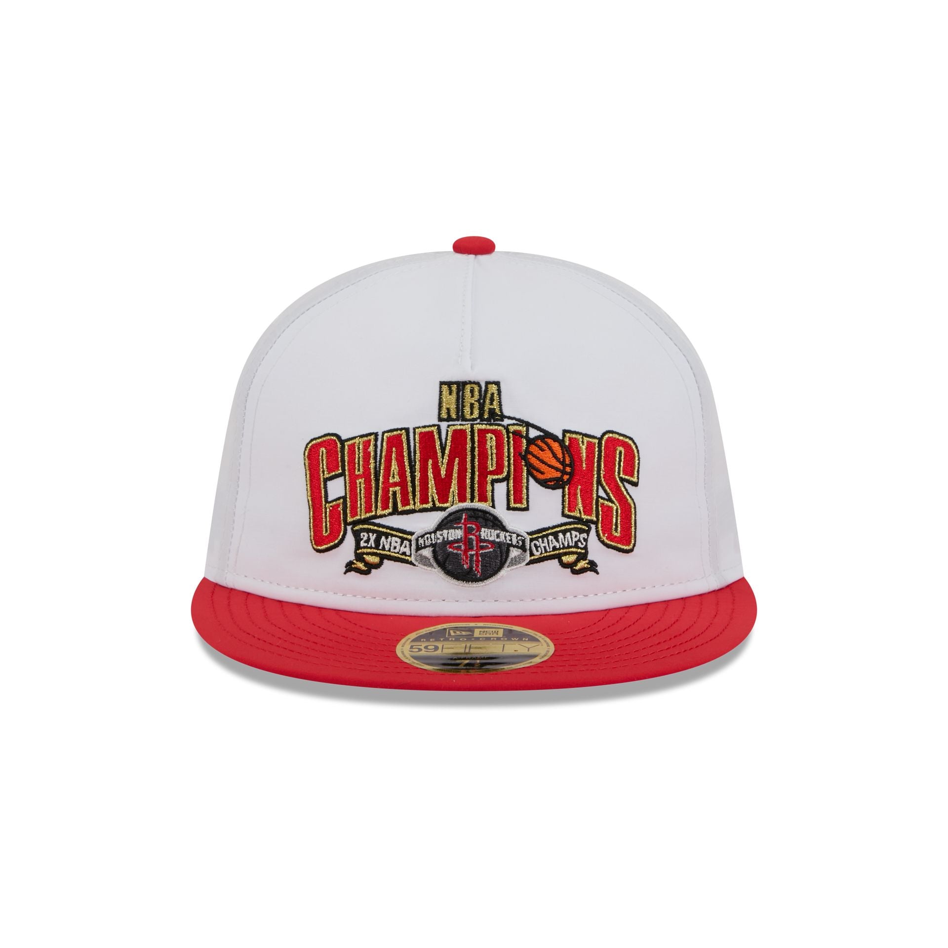 Alternative view of Houston Rockets Champions White Retro Crown 59Fifty Fitted Hat