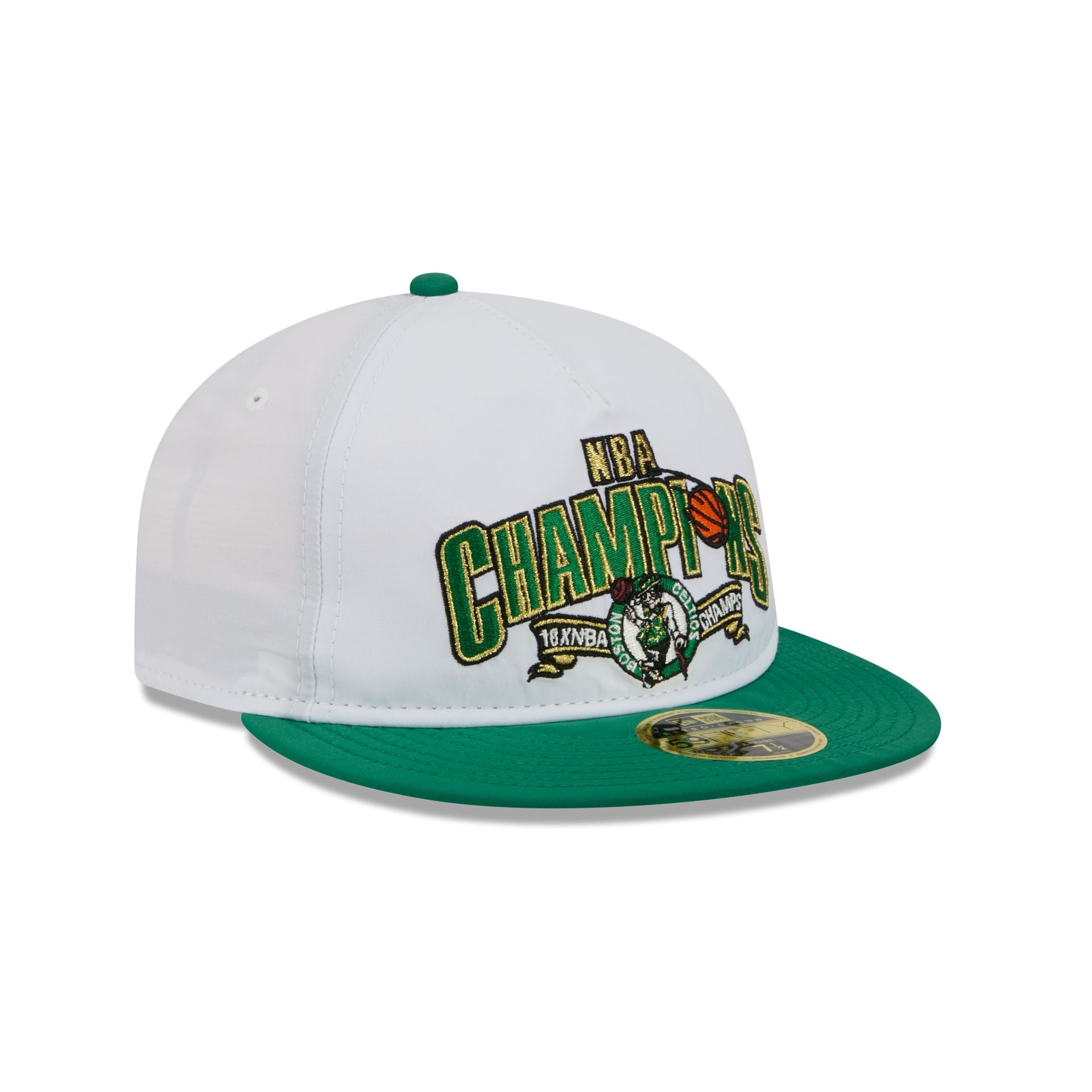 Boston Celtics Champions White Retro Crown 59Fifty Fitted Hat - Image 3