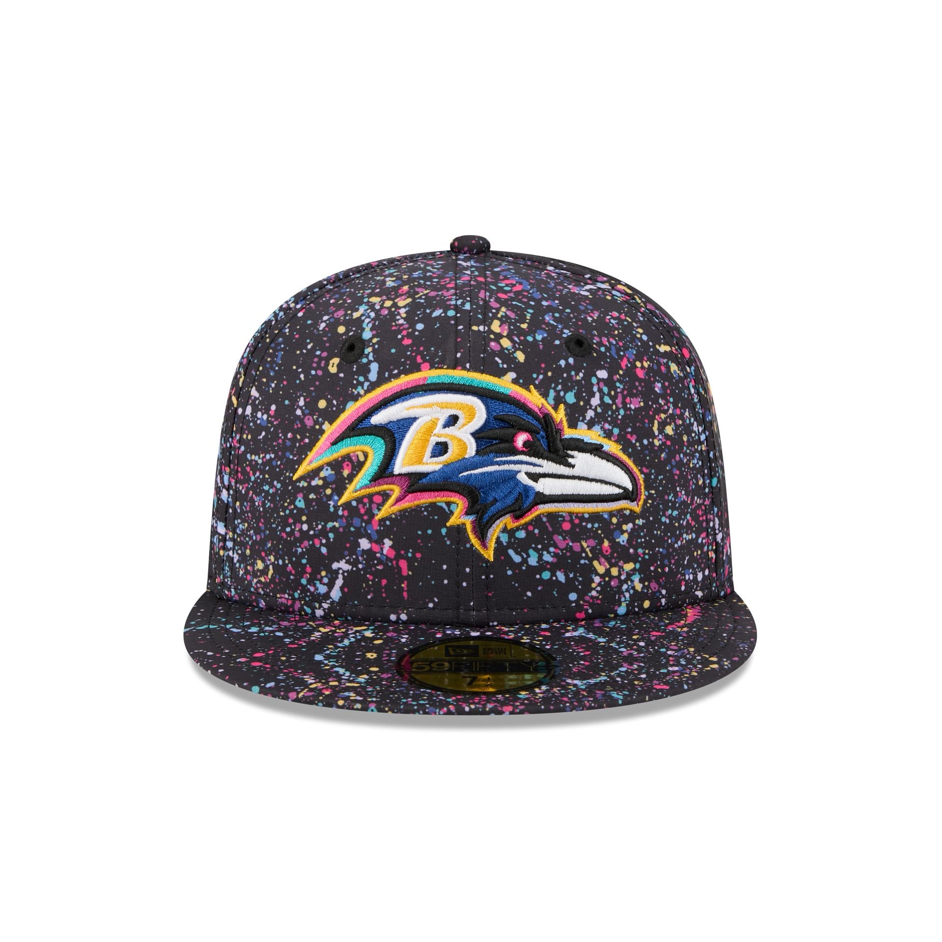 Alternative view of Baltimore Ravens 2025 Crucial Catch 59Fifty Fitted Hat