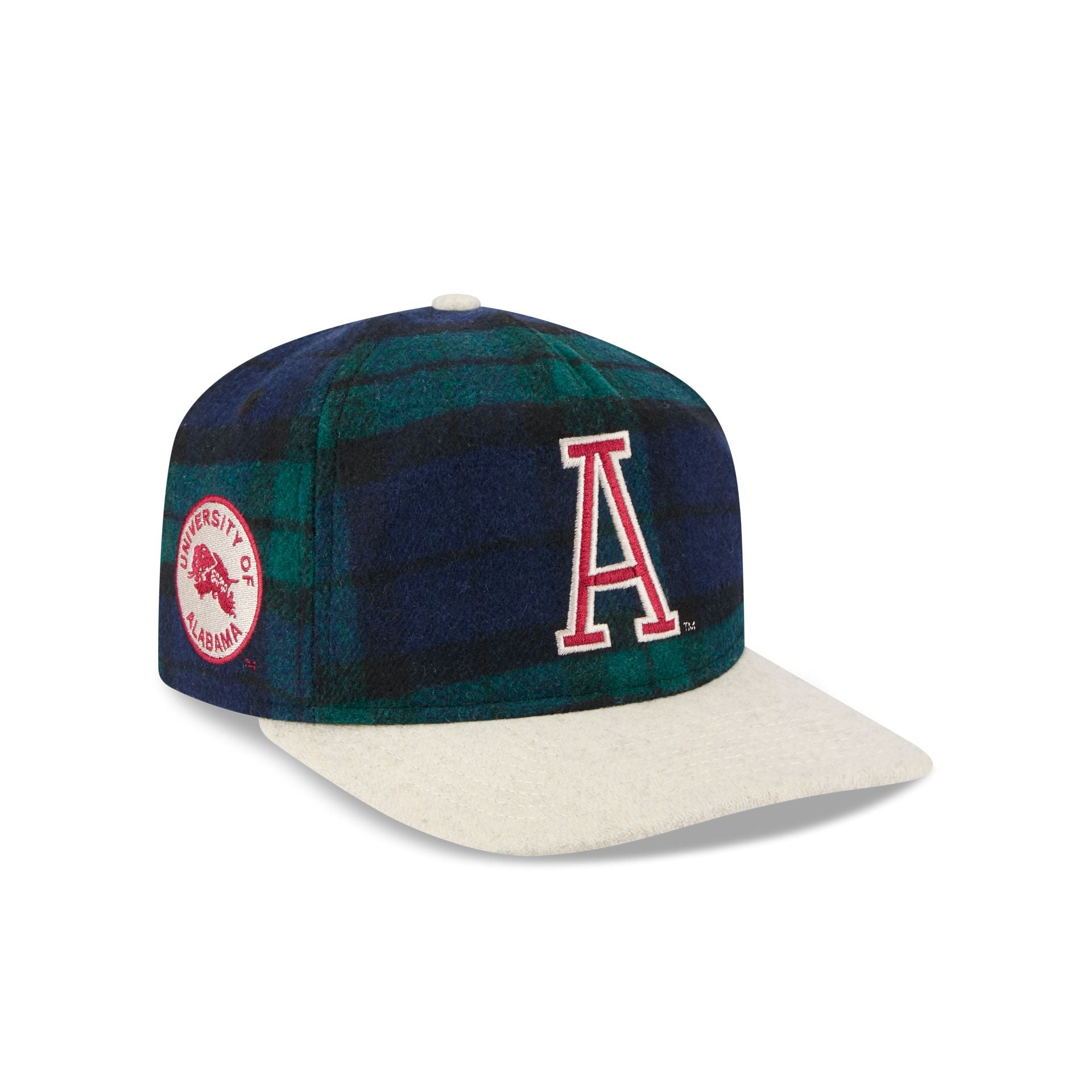 Alabama Crimson Tide College Vault Plaid Letterman 19Twenty Adjustable Hat