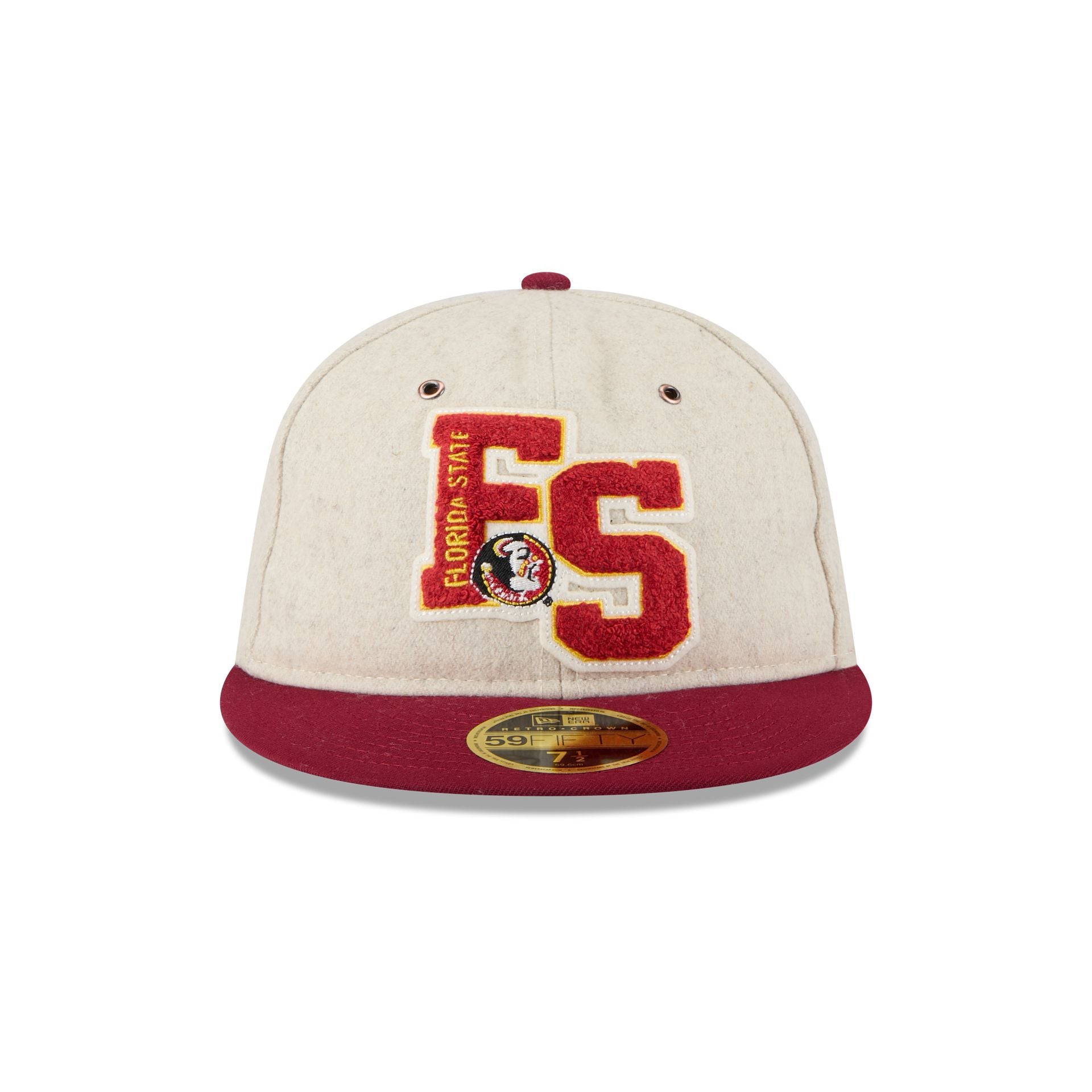 Florida State Seminoles College Vault Wool Letterman Retro Crown 59Fifty Fitted Hat - Image 2