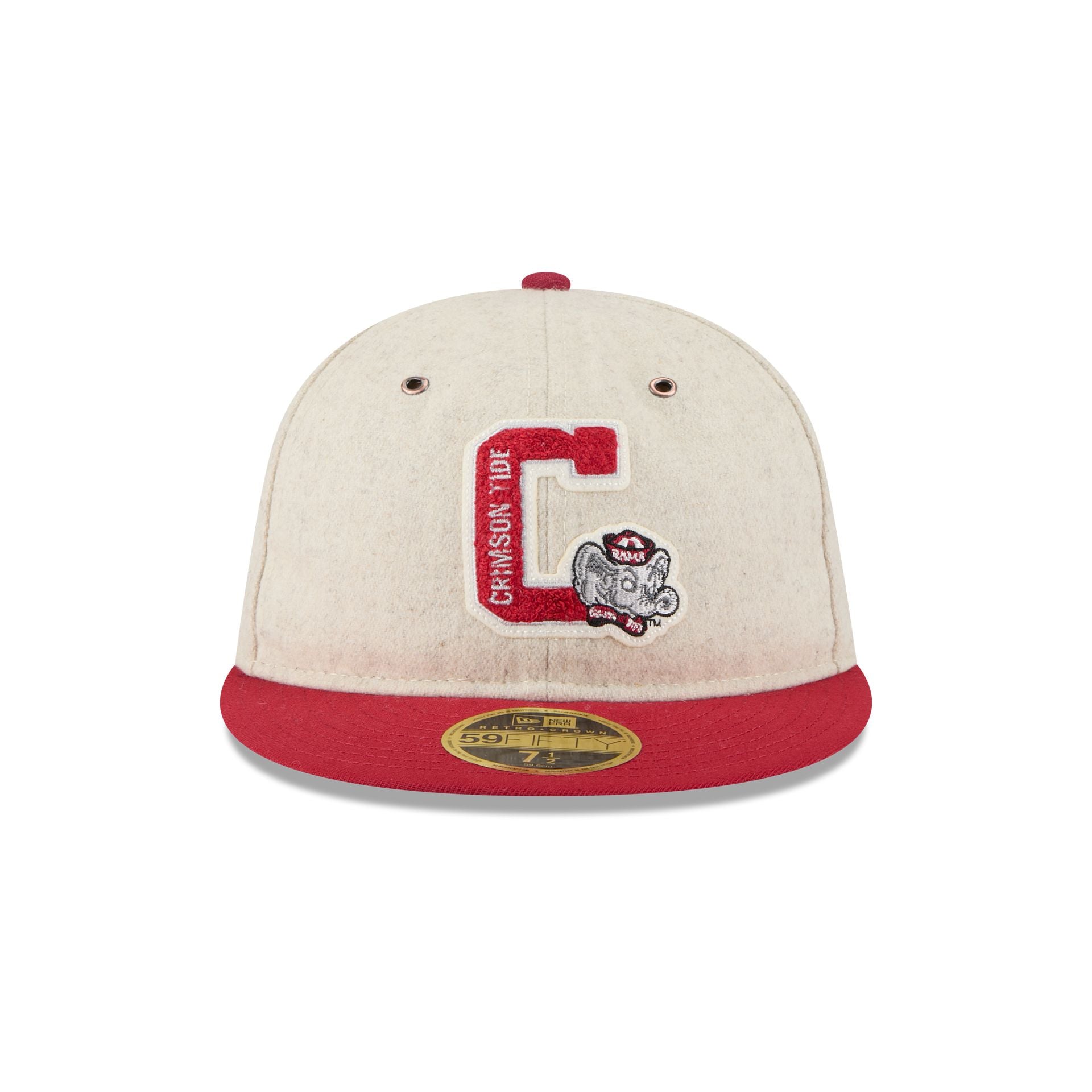 Alternative view of Alabama Crimson Tide College Vault Wool Letterman Retro Crown 59Fifty Fitted Hat