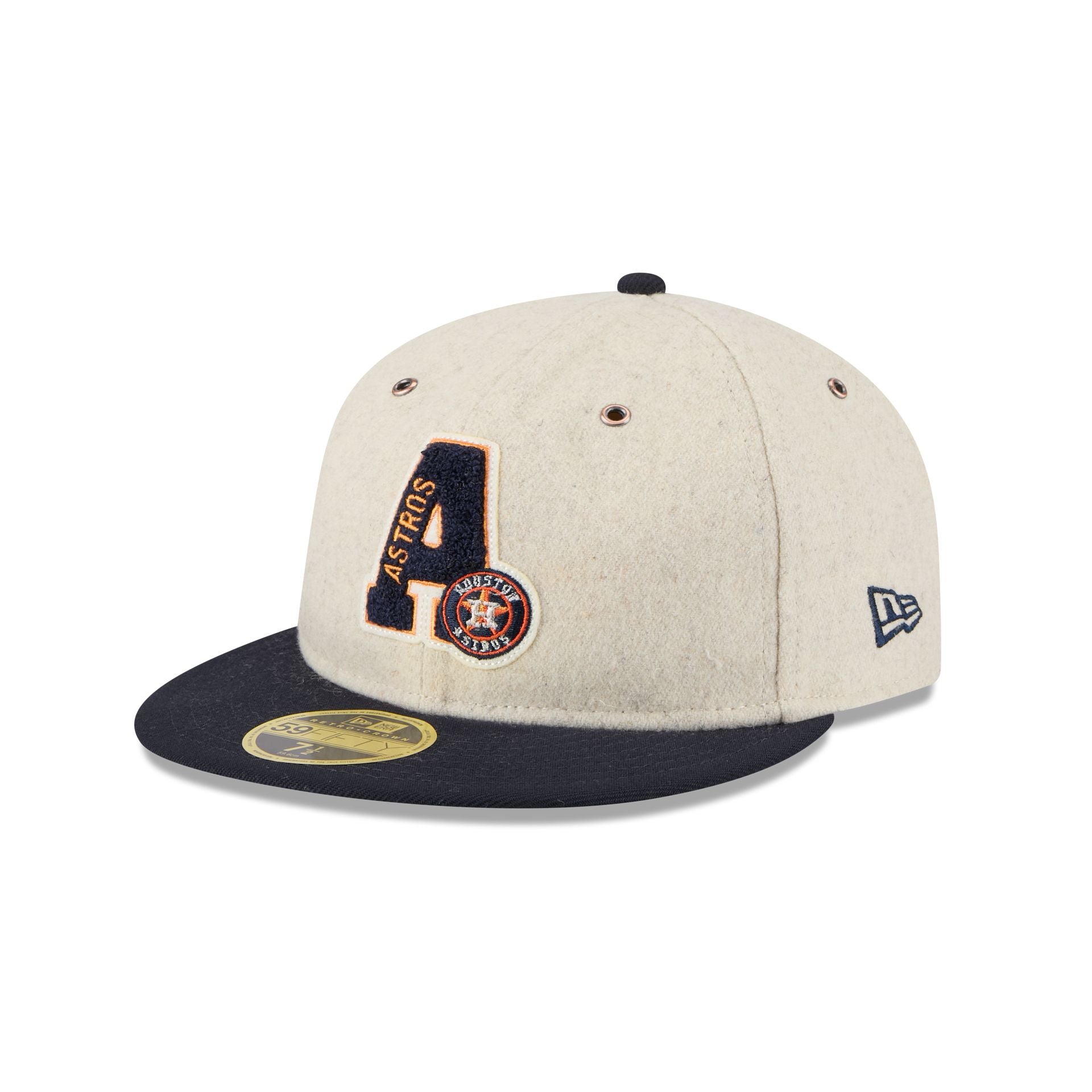 Houston Astros Wool Letterman Retro Crown 59Fifty Fitted Hat