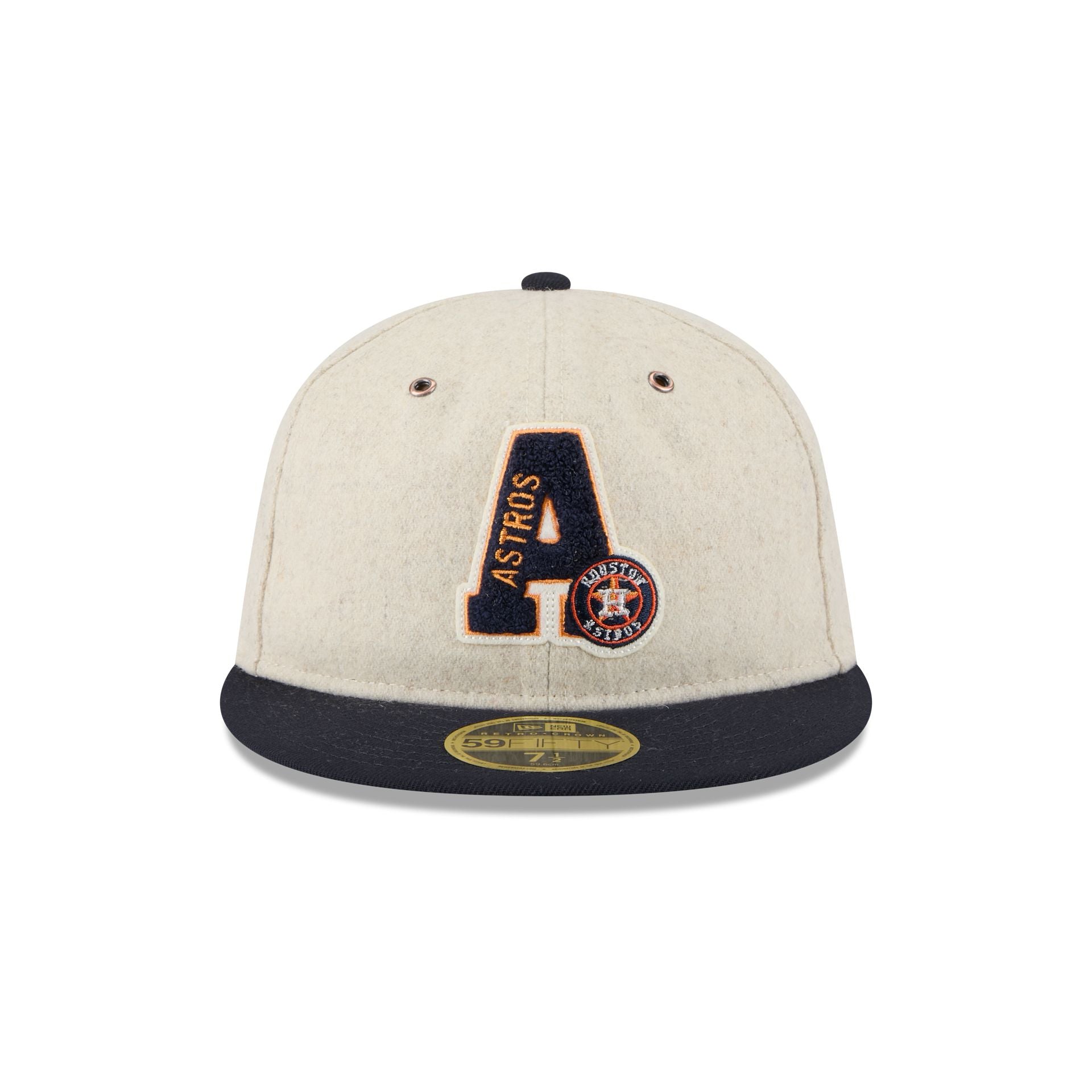 Alternative view of Houston Astros Wool Letterman Retro Crown 59Fifty Fitted Hat