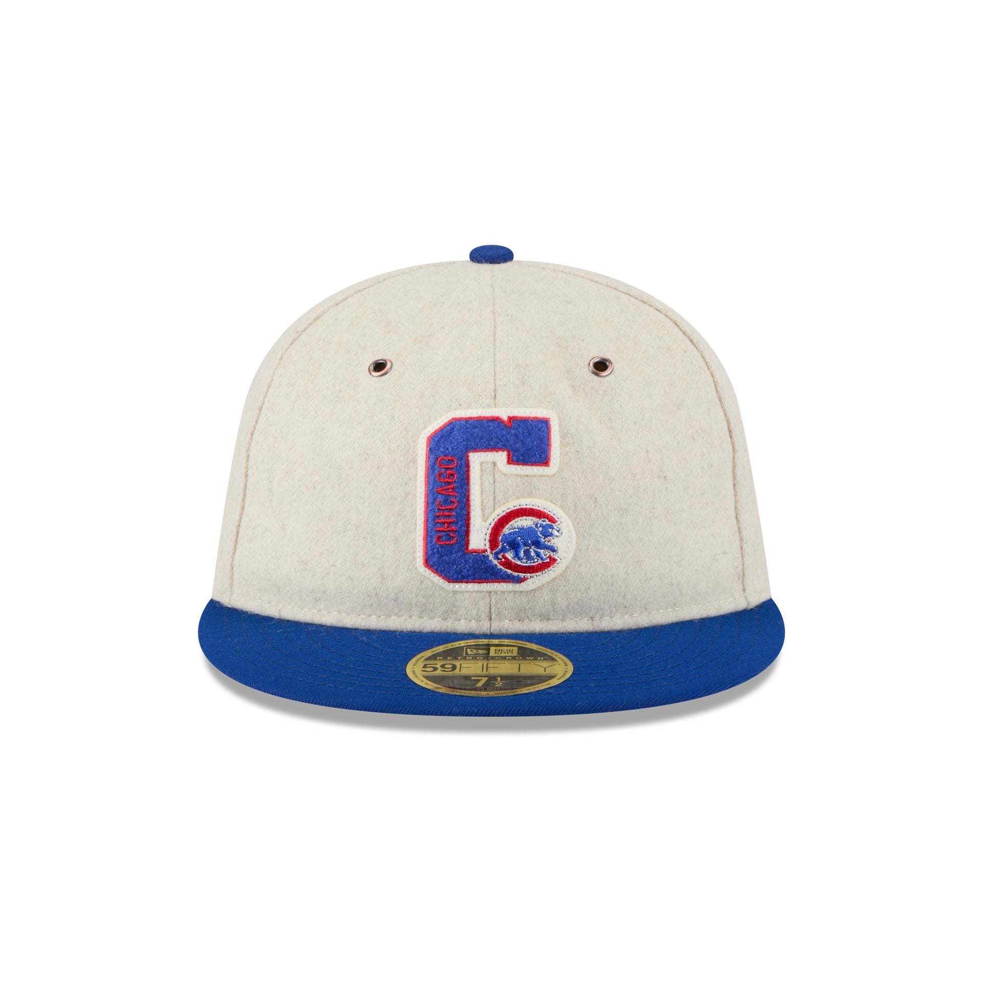 Alternative view of Chicago Cubs Wool Letterman Retro Crown 59Fifty Fitted Hat