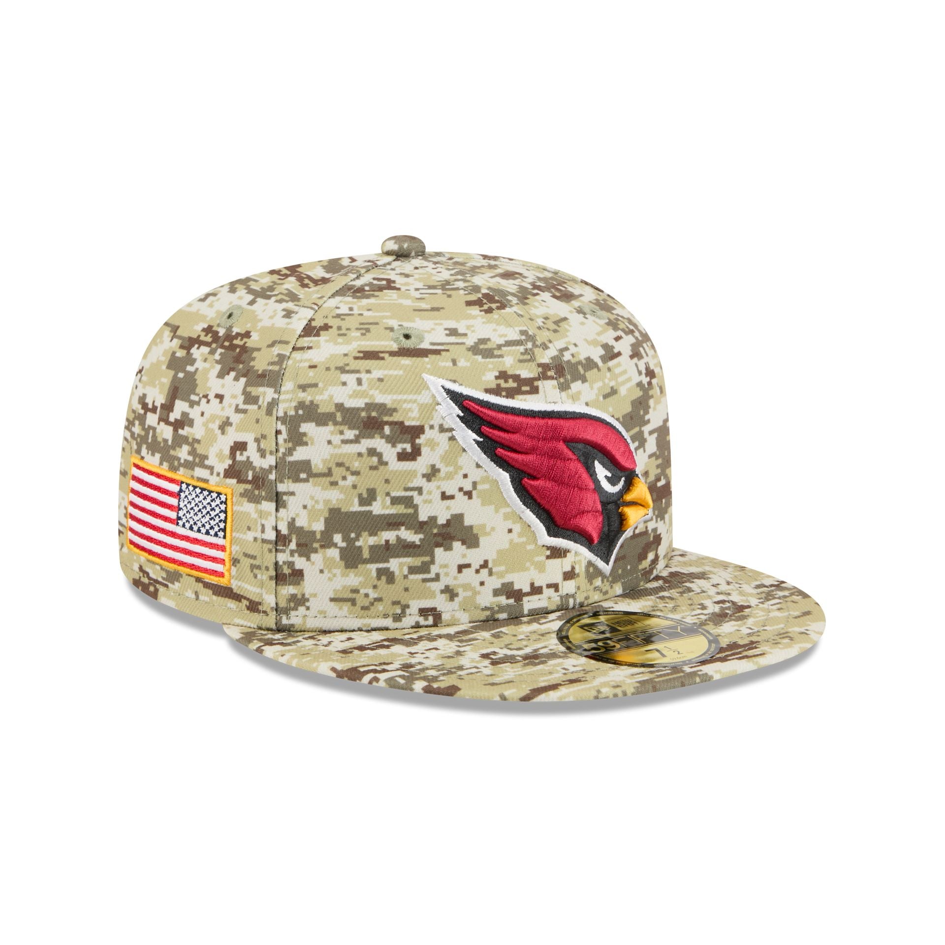 Arizona Cardinals 2025 Salute To Service Fan Gear 59Fifty Fitted Hat