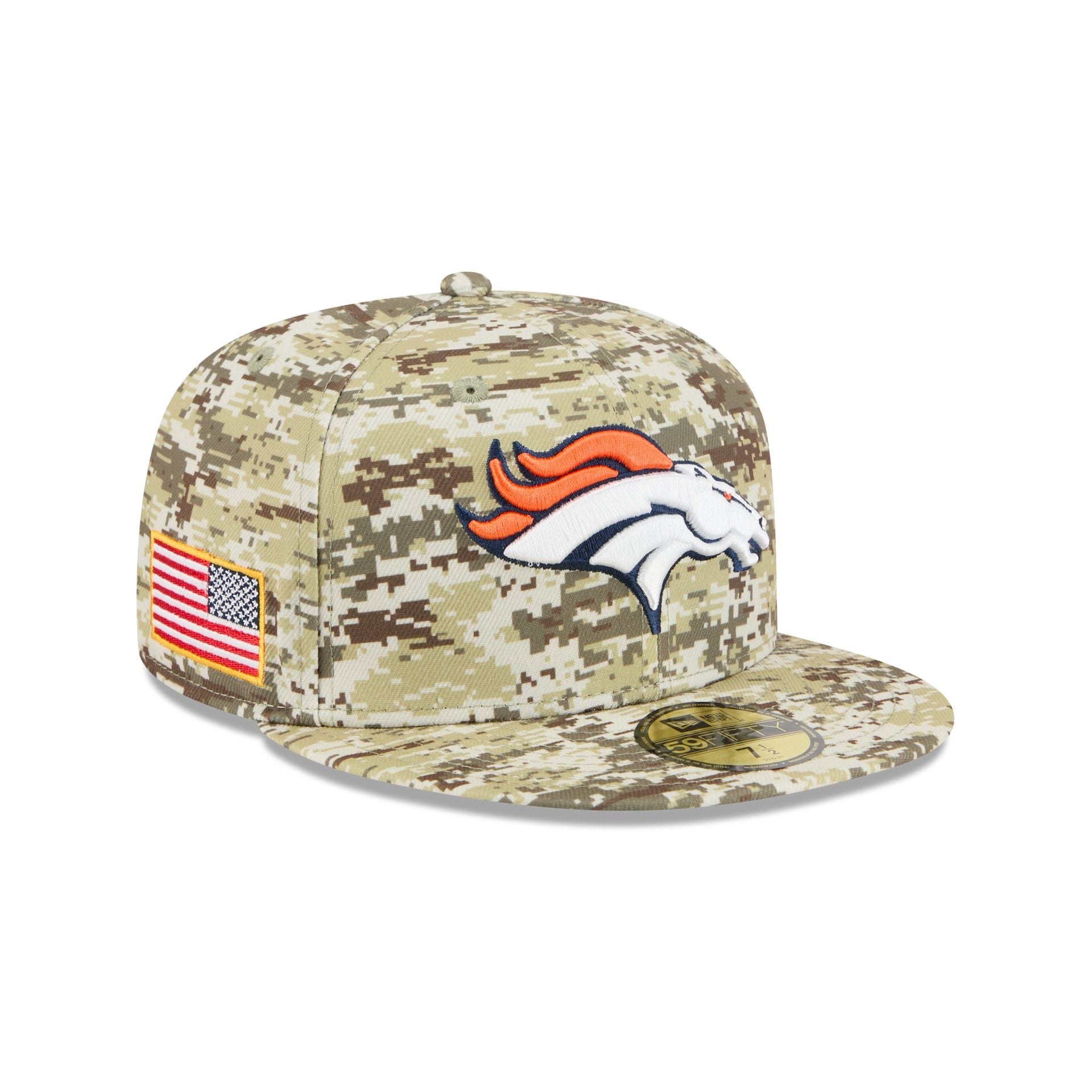 Denver Broncos 2025 Salute To Service Fan Gear 59Fifty Fitted Hat