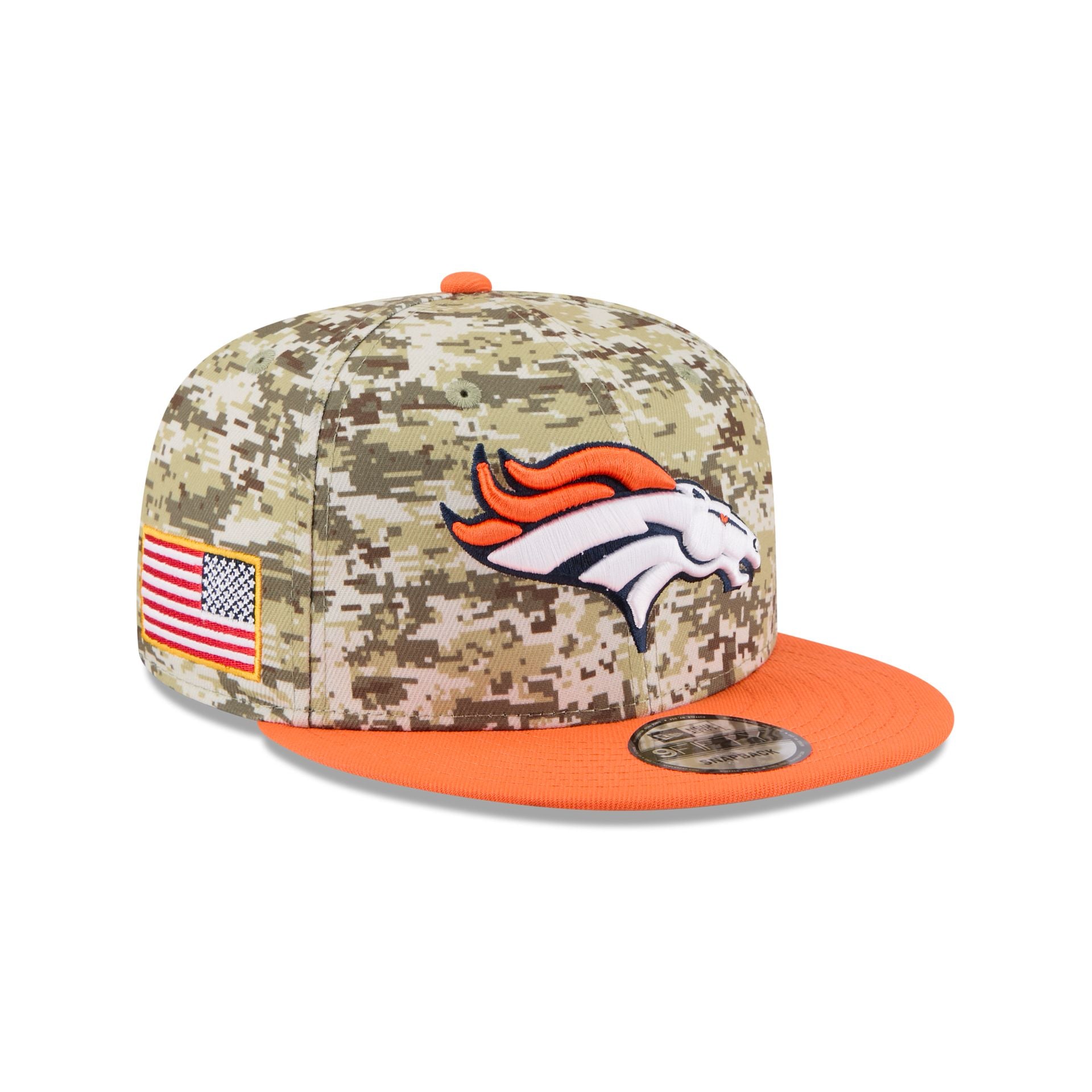 Denver Broncos 2025 Salute To Service Fan Gear 9Fifty Snapback Hat
