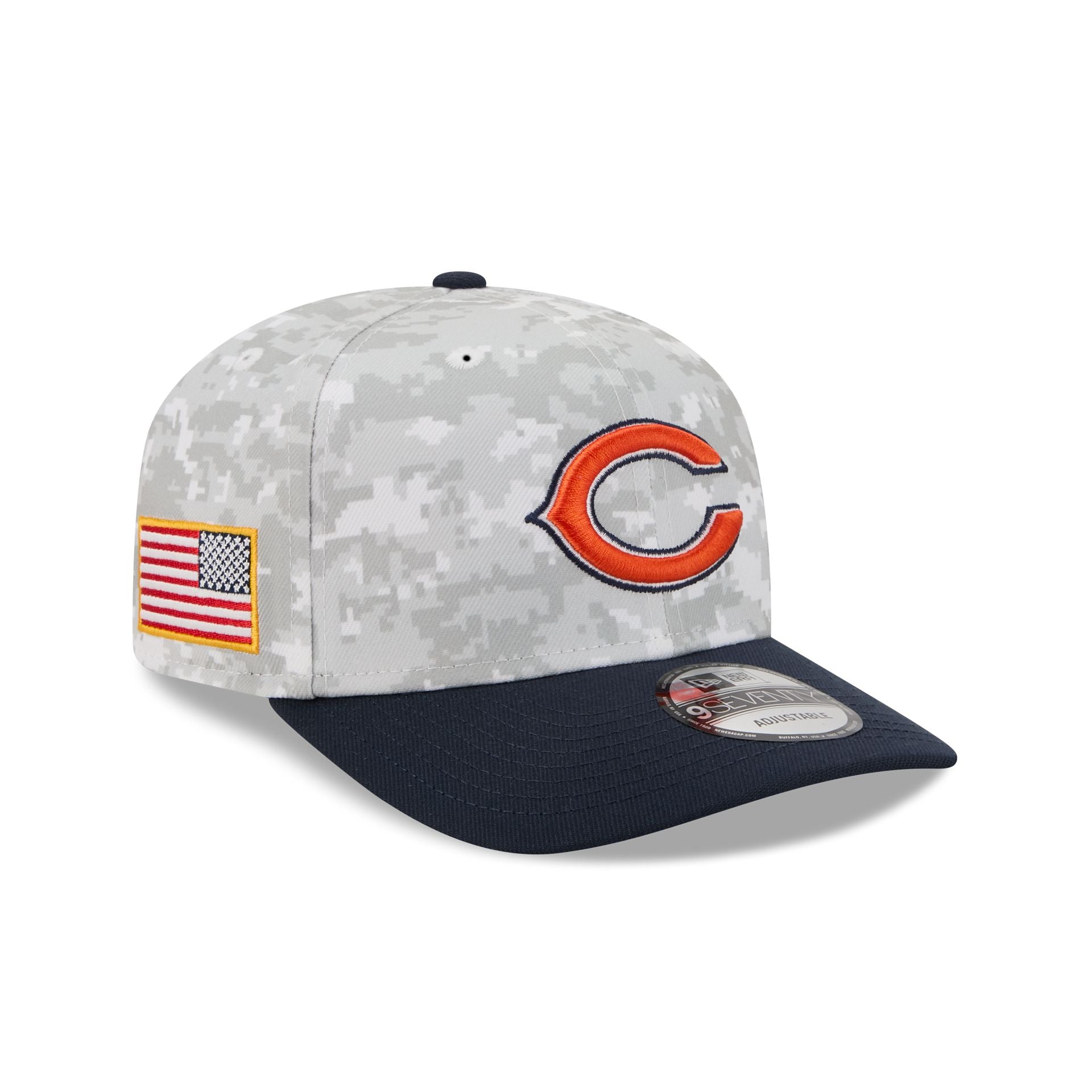 Chicago Bears 2025 Salute To Service Fan Gear 9Seventy Stretch-Snap Hat