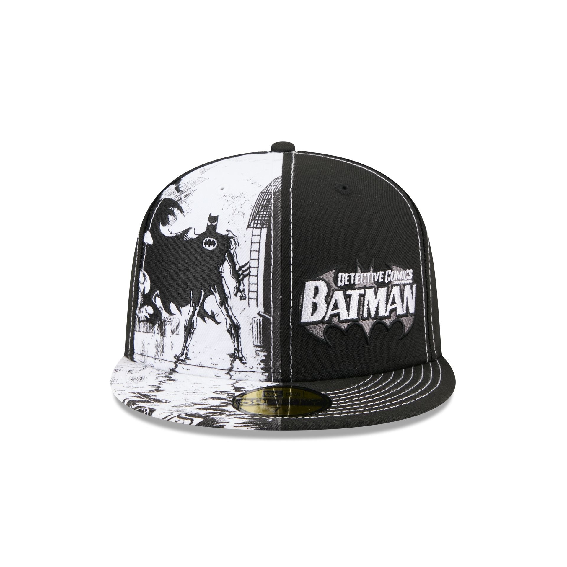 Alternative view of Batman Black And White Comic 59Fifty Fitted Hat