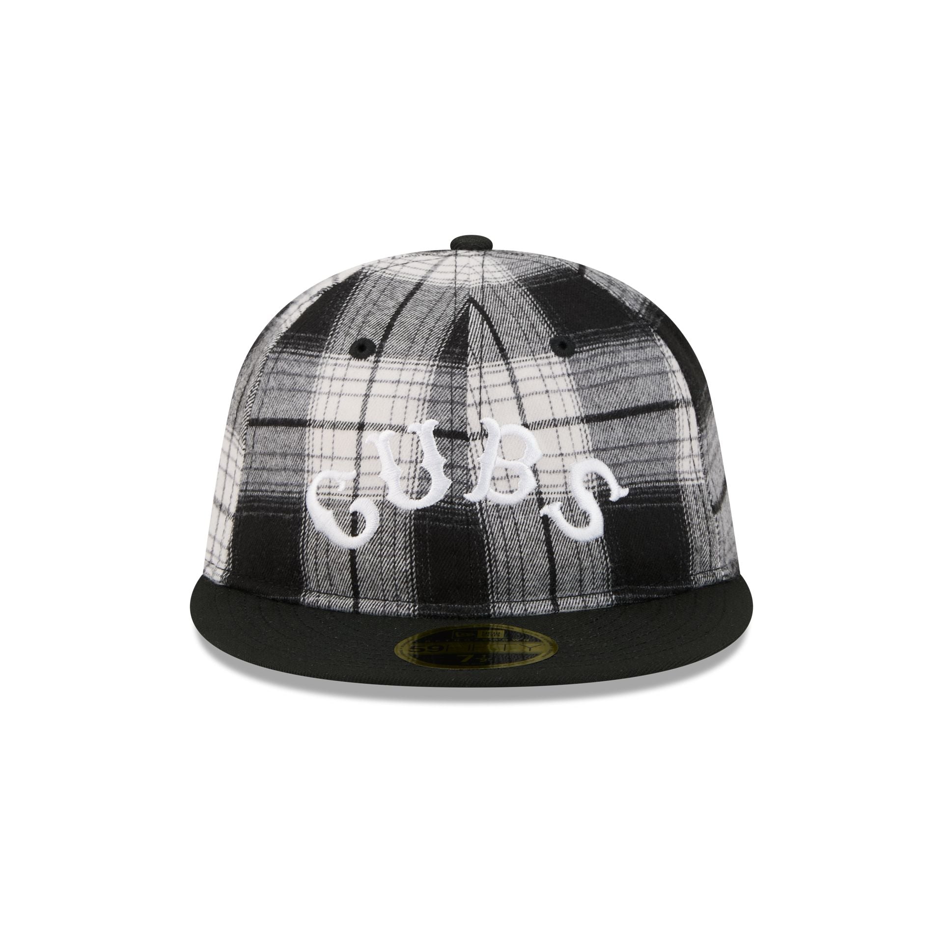 Alternative view of Chicago Cubs Grunge Plaid Retro Crown 59Fifty Fitted Hat