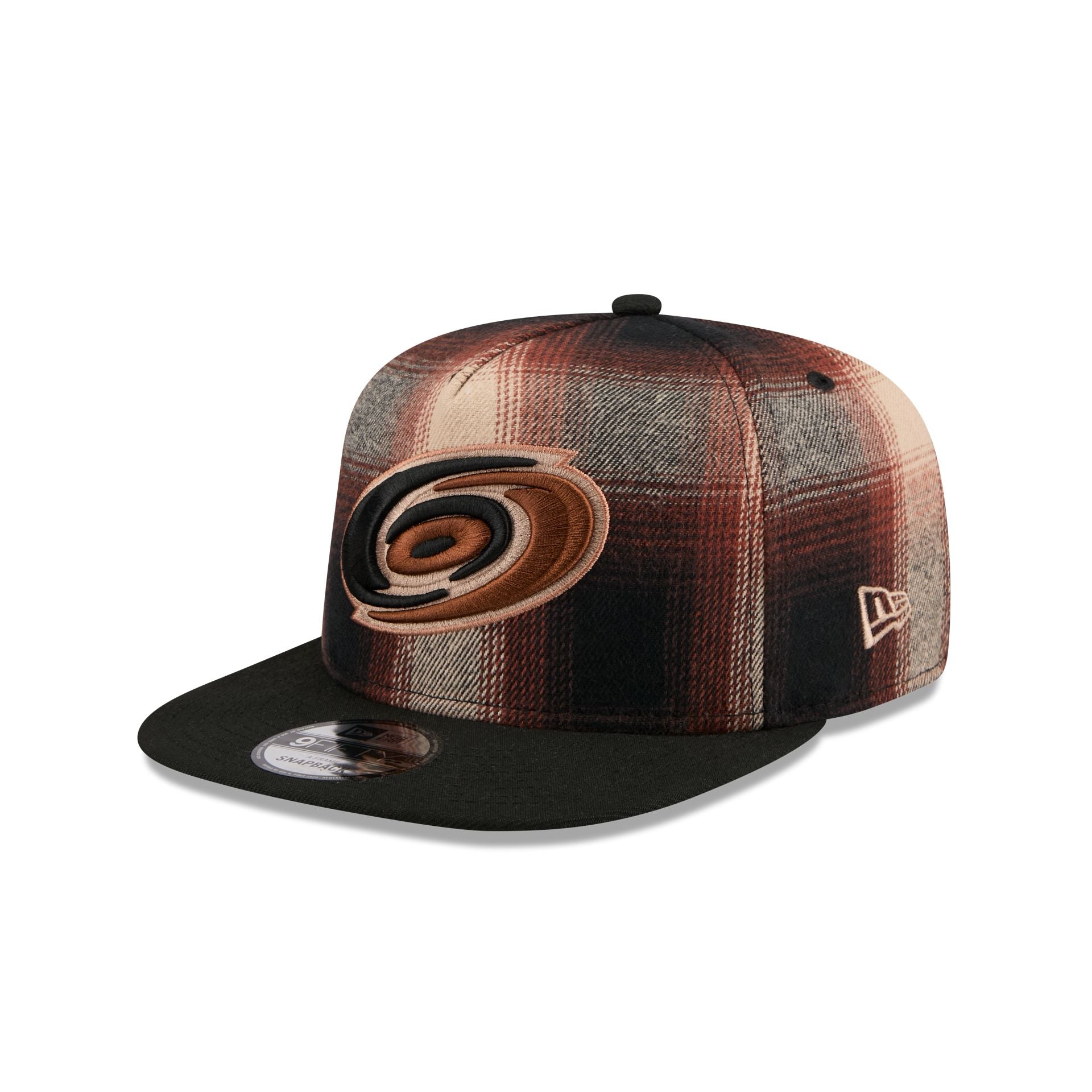Carolina Hurricanes Grunge Plaid 9Fifty A-Frame Adjustable Hat