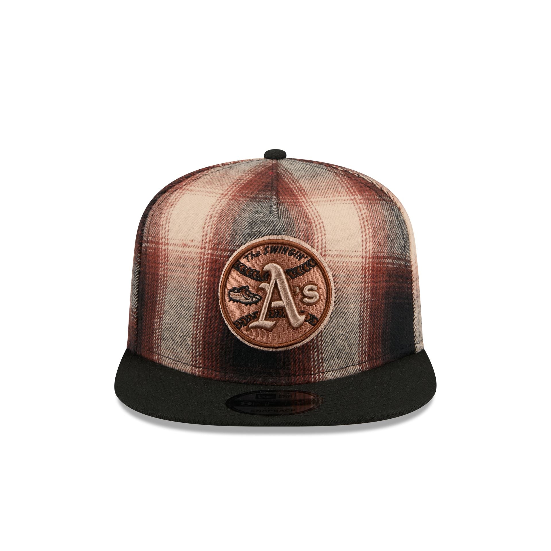 Alternative view of Athletics Grunge Plaid 9Fifty A-Frame Adjustable Hat