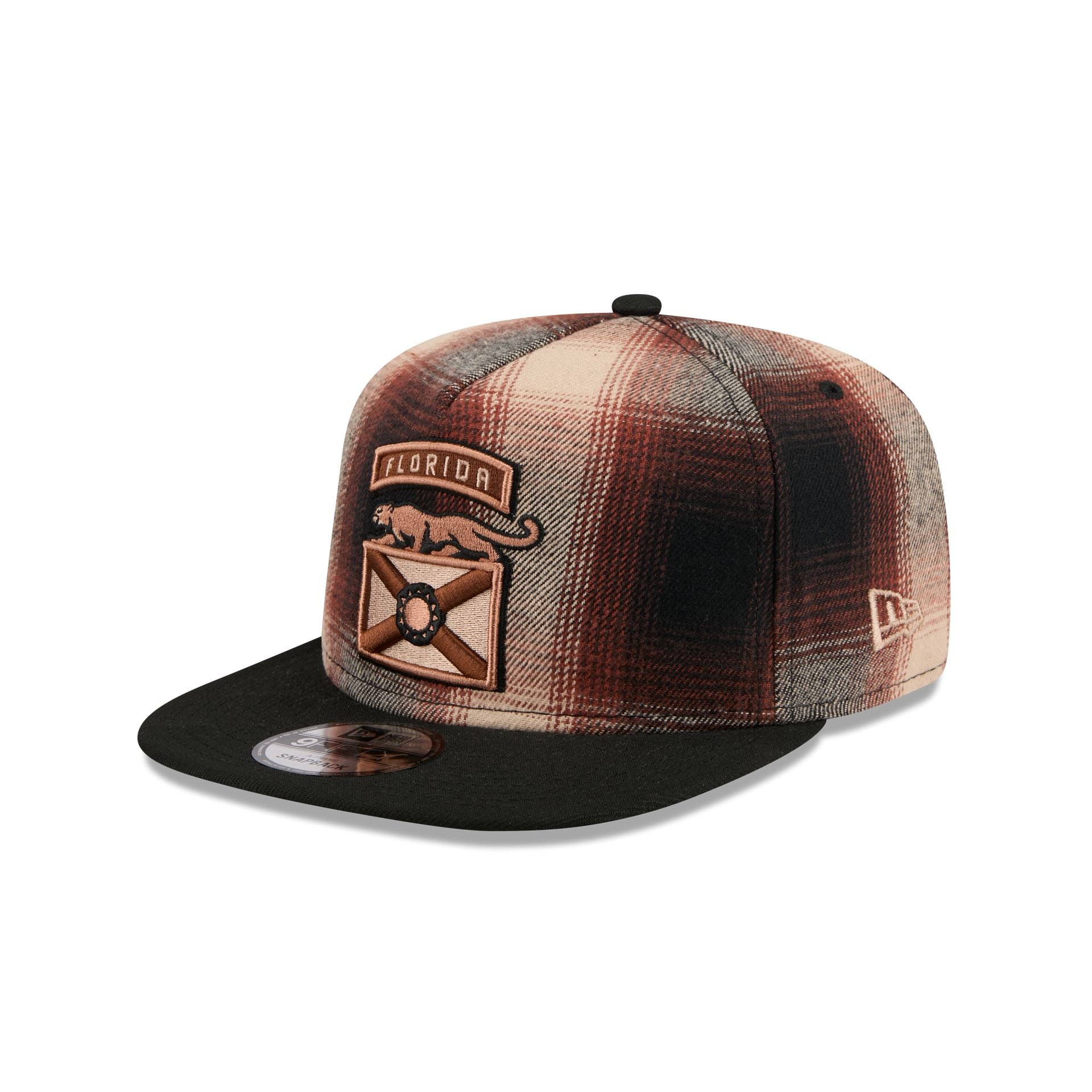 Florida Panthers Grunge Plaid 9Fifty A-Frame Adjustable Hat