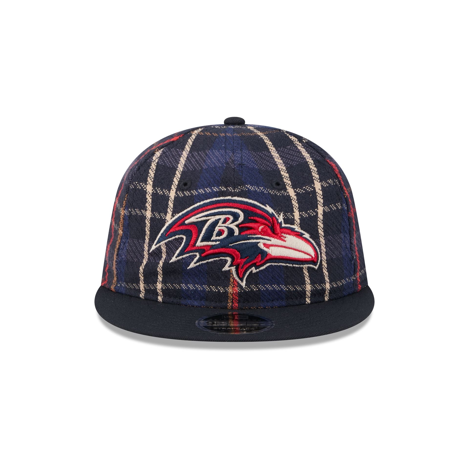Alternative view of Baltimore Ravens Grunge Plaid Retro Crown 9Fifty Adjustable Hat