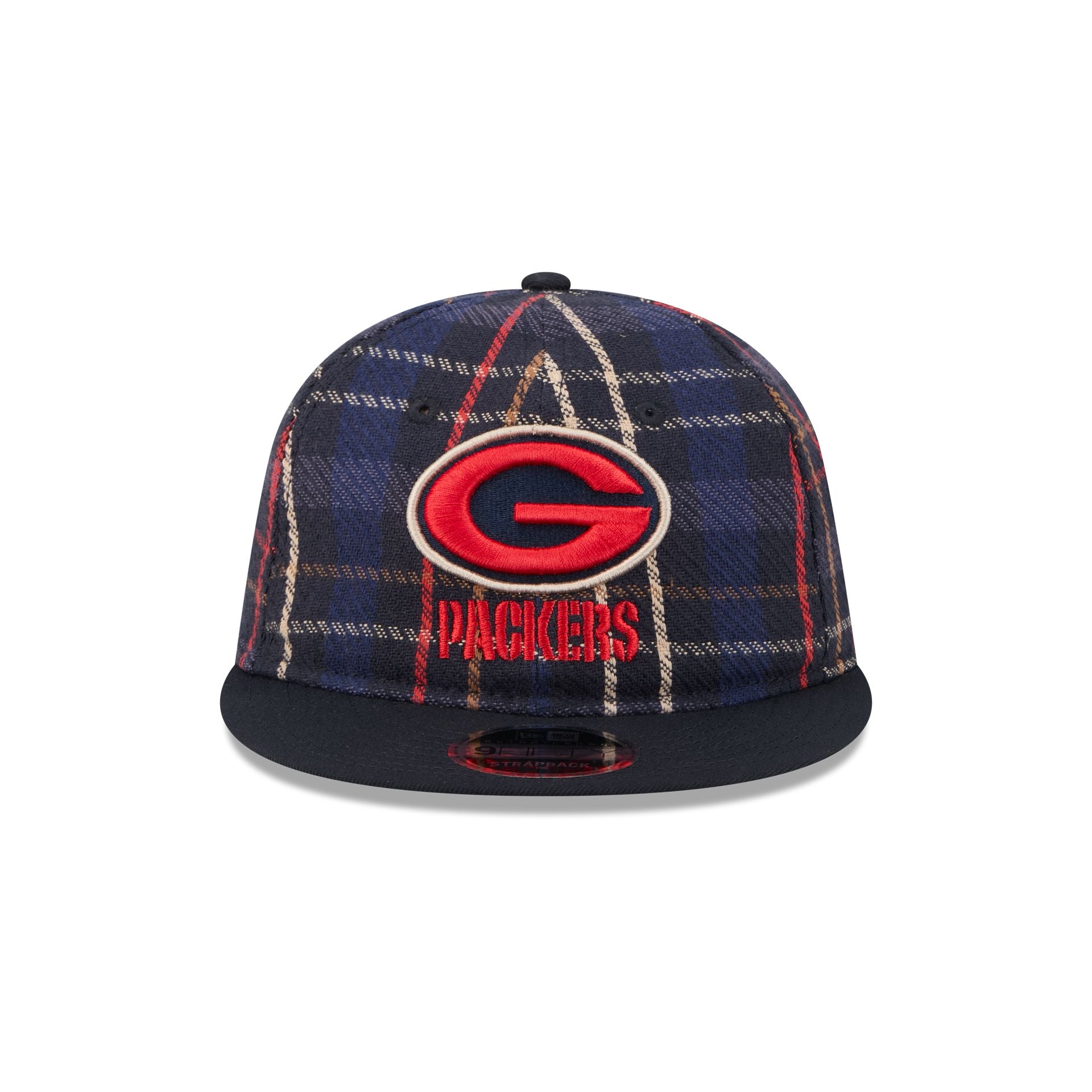 Alternative view of Green Bay Packers Grunge Plaid Retro Crown 9Fifty Adjustable Hat