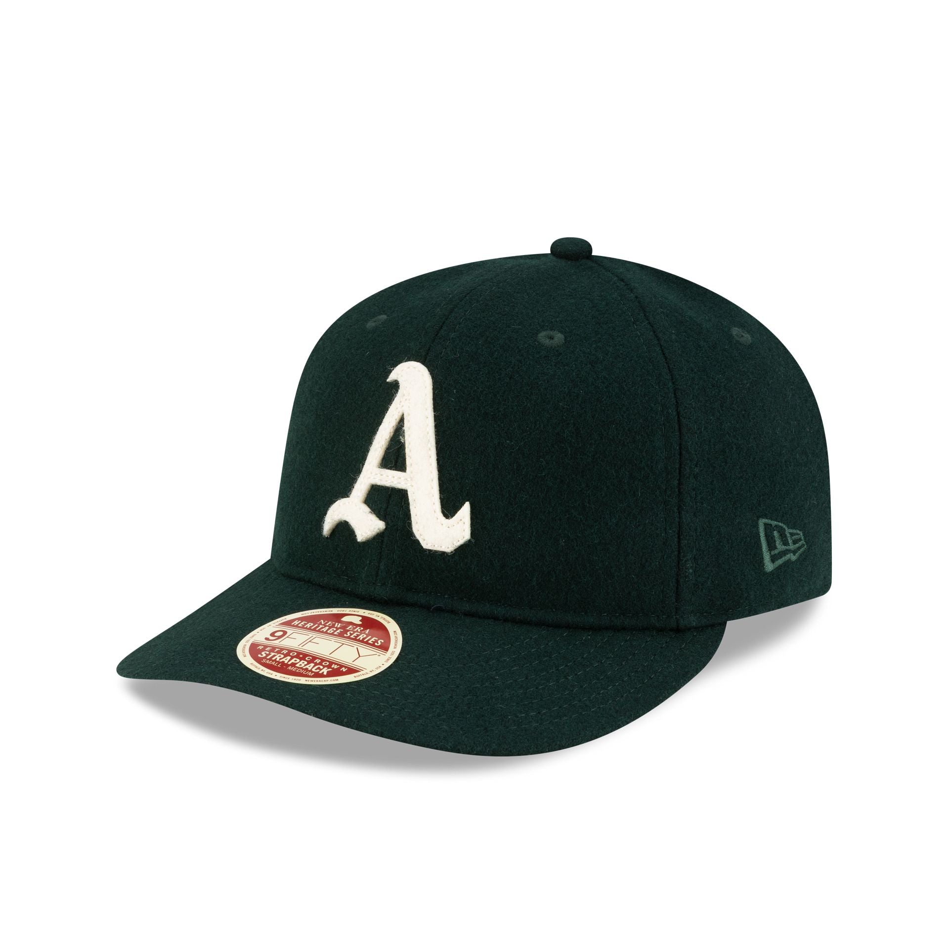 Athletics Melton Wool Heritage Series Retro Crown 9Fifty Strapback Hat