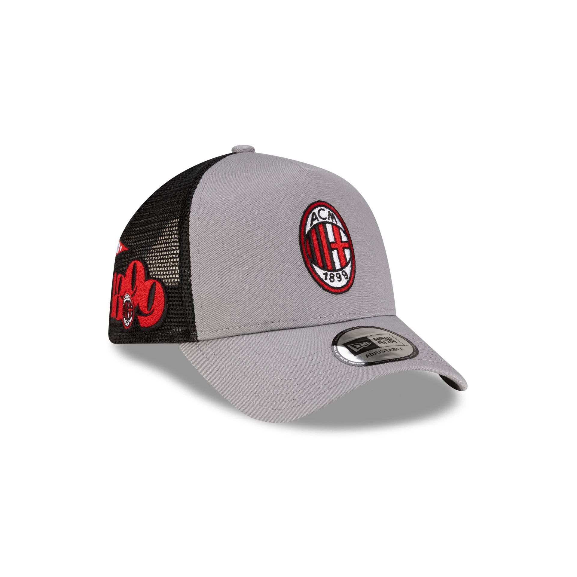 Ac Milan Patch Gray 9Forty A-Frame Trucker Hat