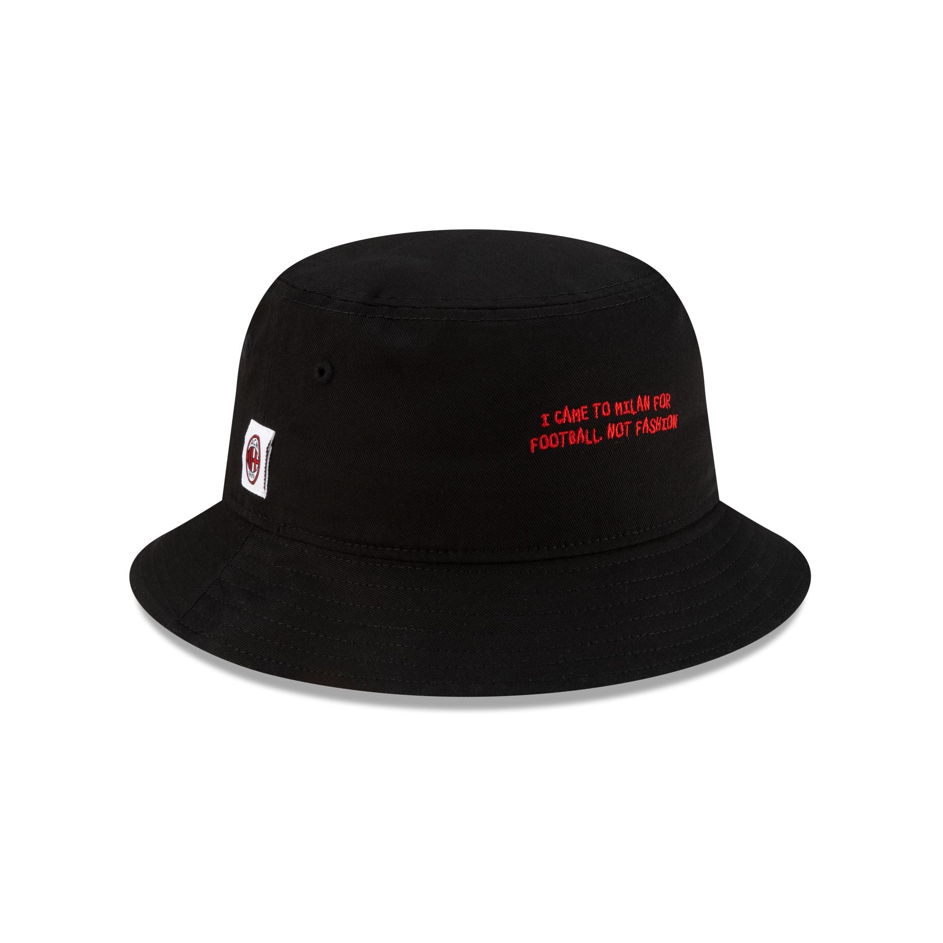 Ac Milan Phrase Black Bucket Hat Hat