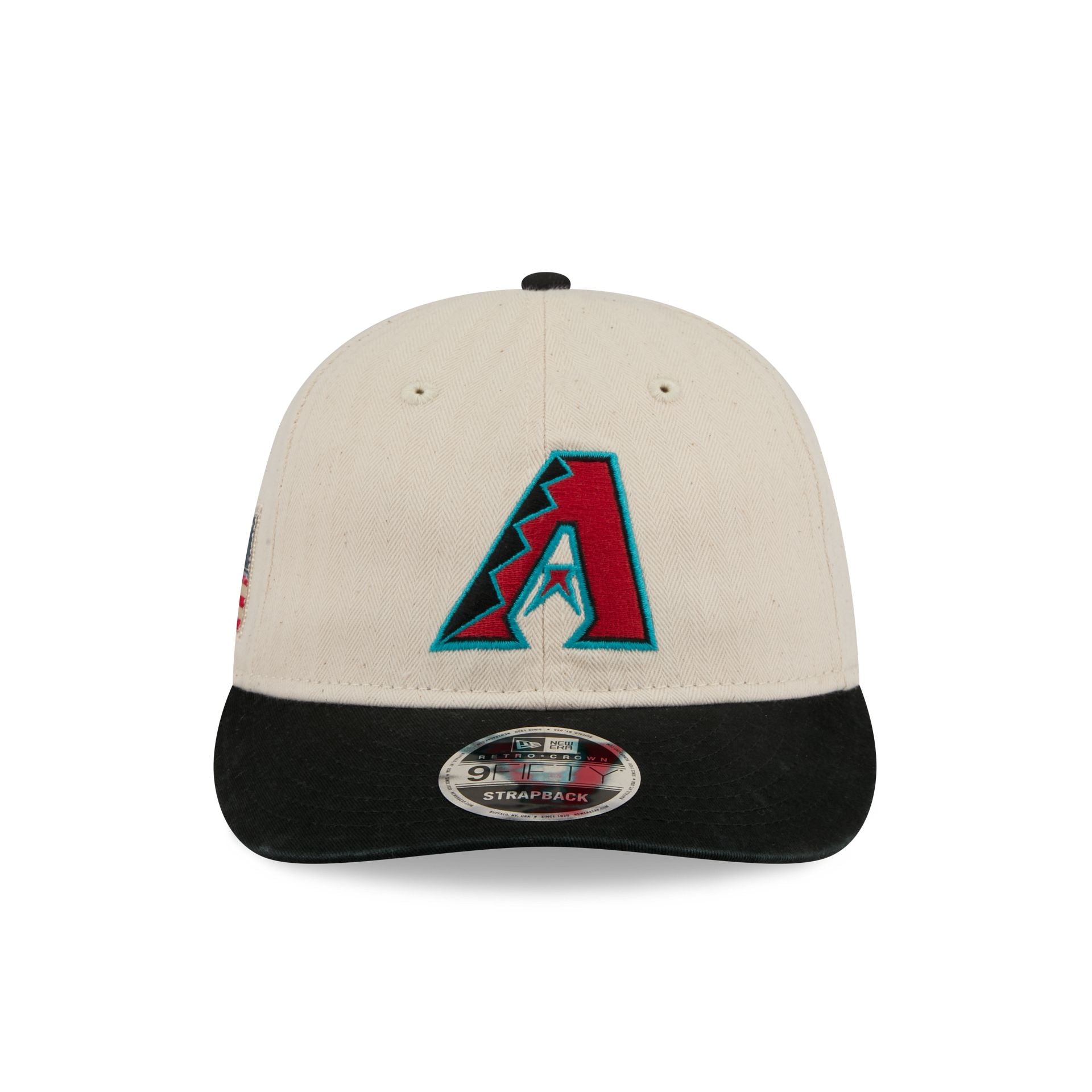 Alternative view of Arizona Diamondbacks Three Looms Americana Herringbone Retro Crown 9Fifty Adjustable Hat