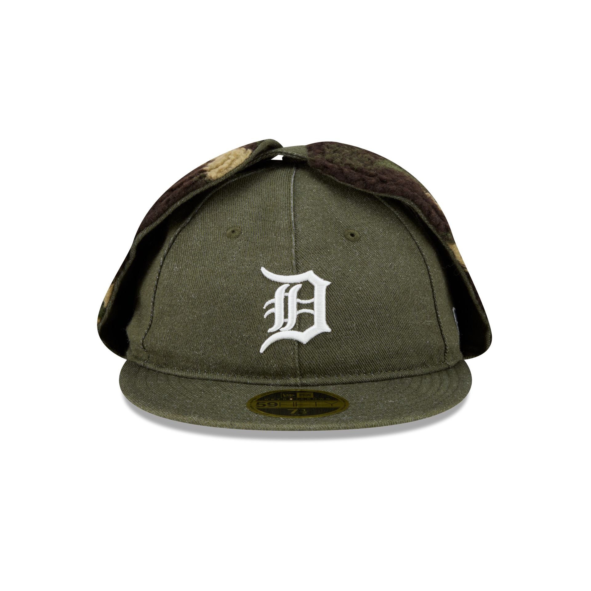 Alternative view of Detroit Tigers Three Looms Cotton Twill Camo Retro Crown Dog Ear 59Fifty Fitted Hat