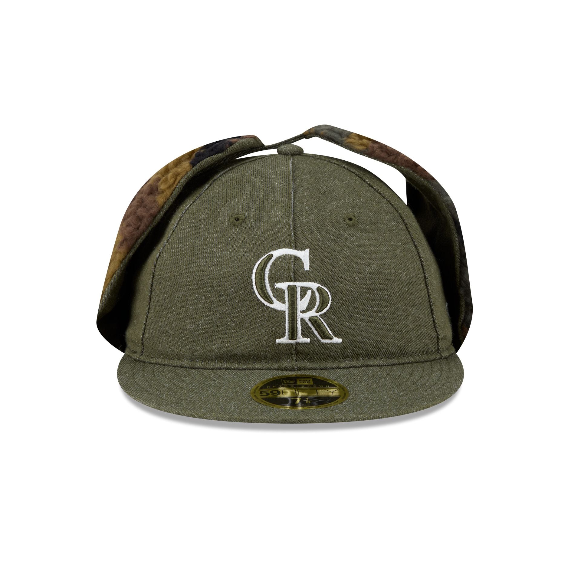 Alternative view of Colorado Rockies Three Looms Cotton Twill Camo Retro Crown Dog Ear 59Fifty Fitted Hat