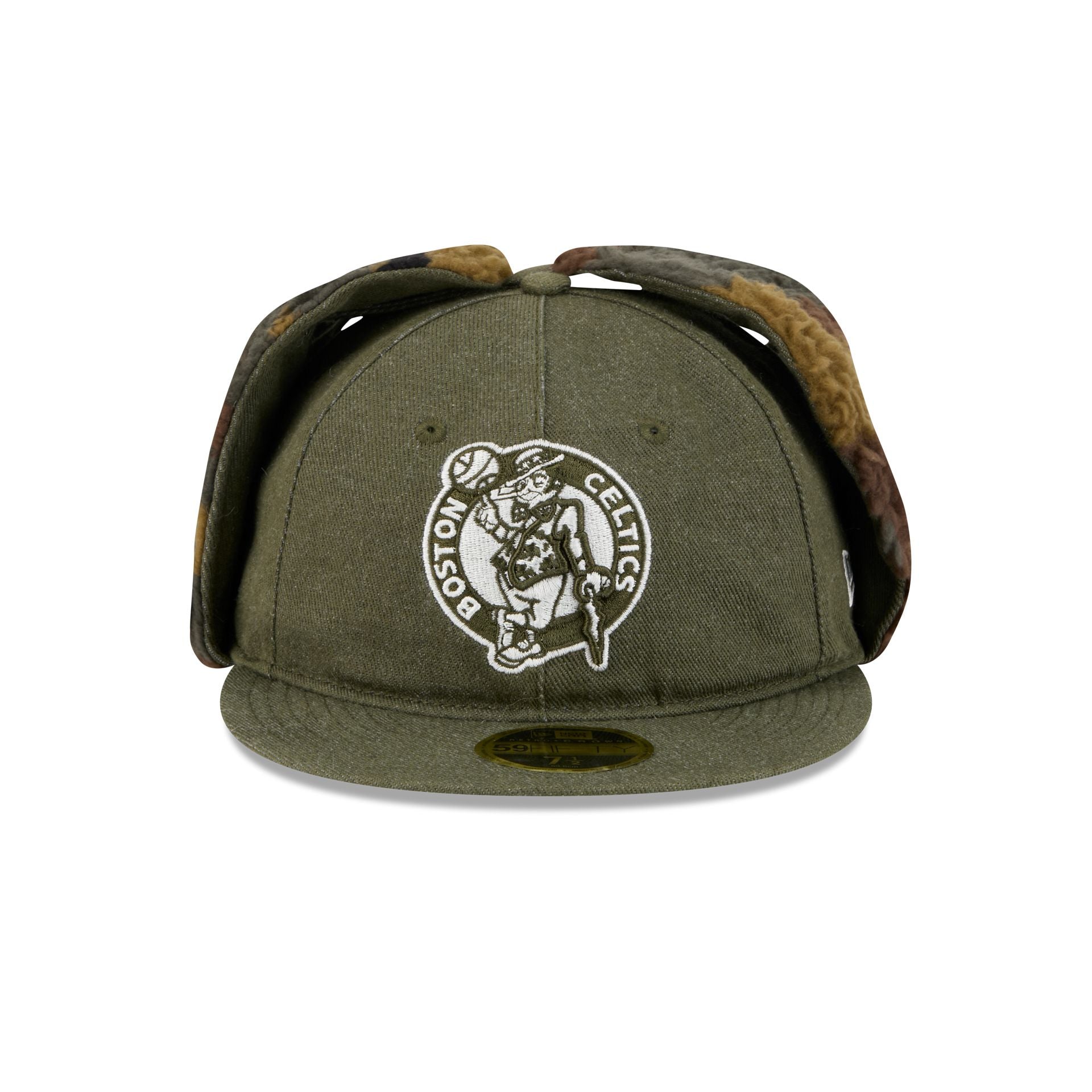 Alternative view of Boston Celtics Three Looms Cotton Twill Camo Retro Crown Dog Ear 59Fifty Fitted Hat