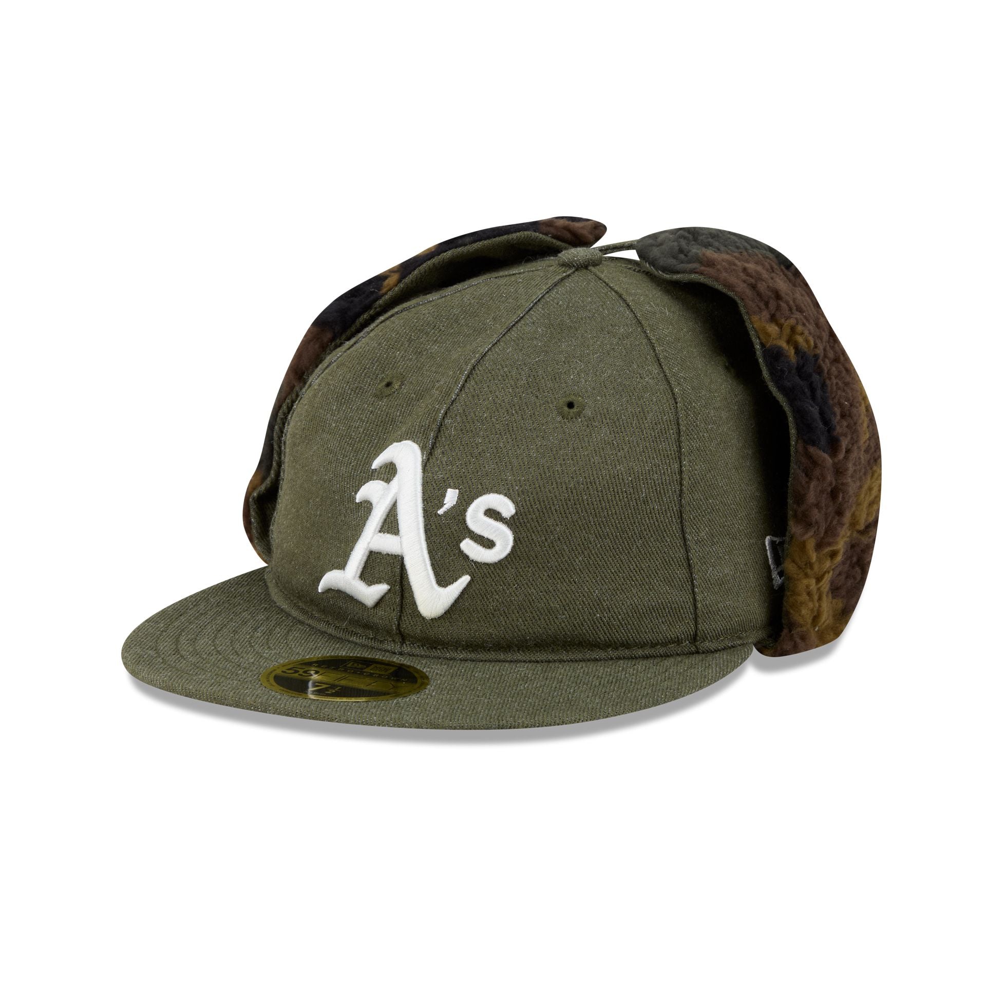 Athletics Three Looms Cotton Twill Camo Retro Crown Dog Ear 59Fifty Fitted Hat