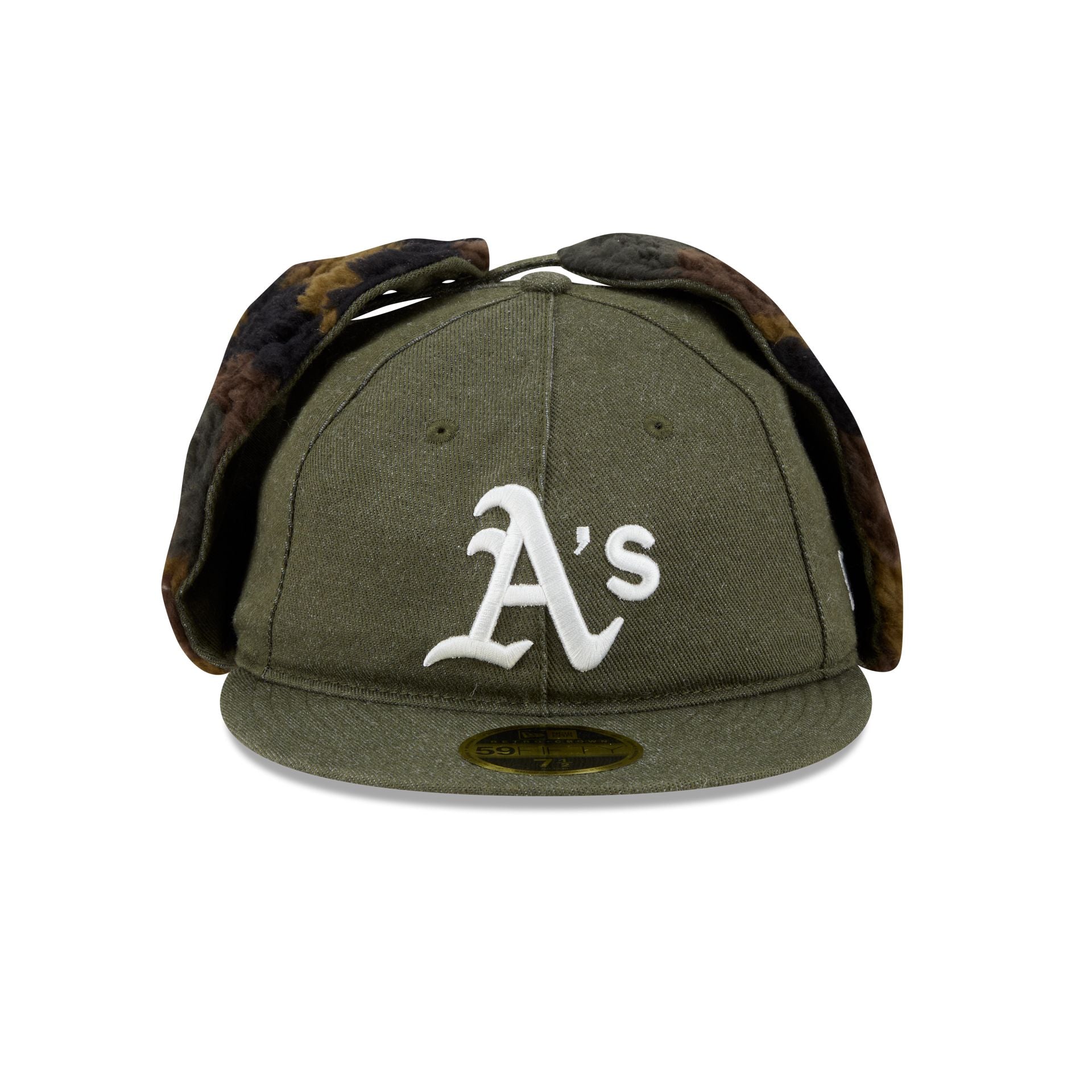 Alternative view of Athletics Three Looms Cotton Twill Camo Retro Crown Dog Ear 59Fifty Fitted Hat