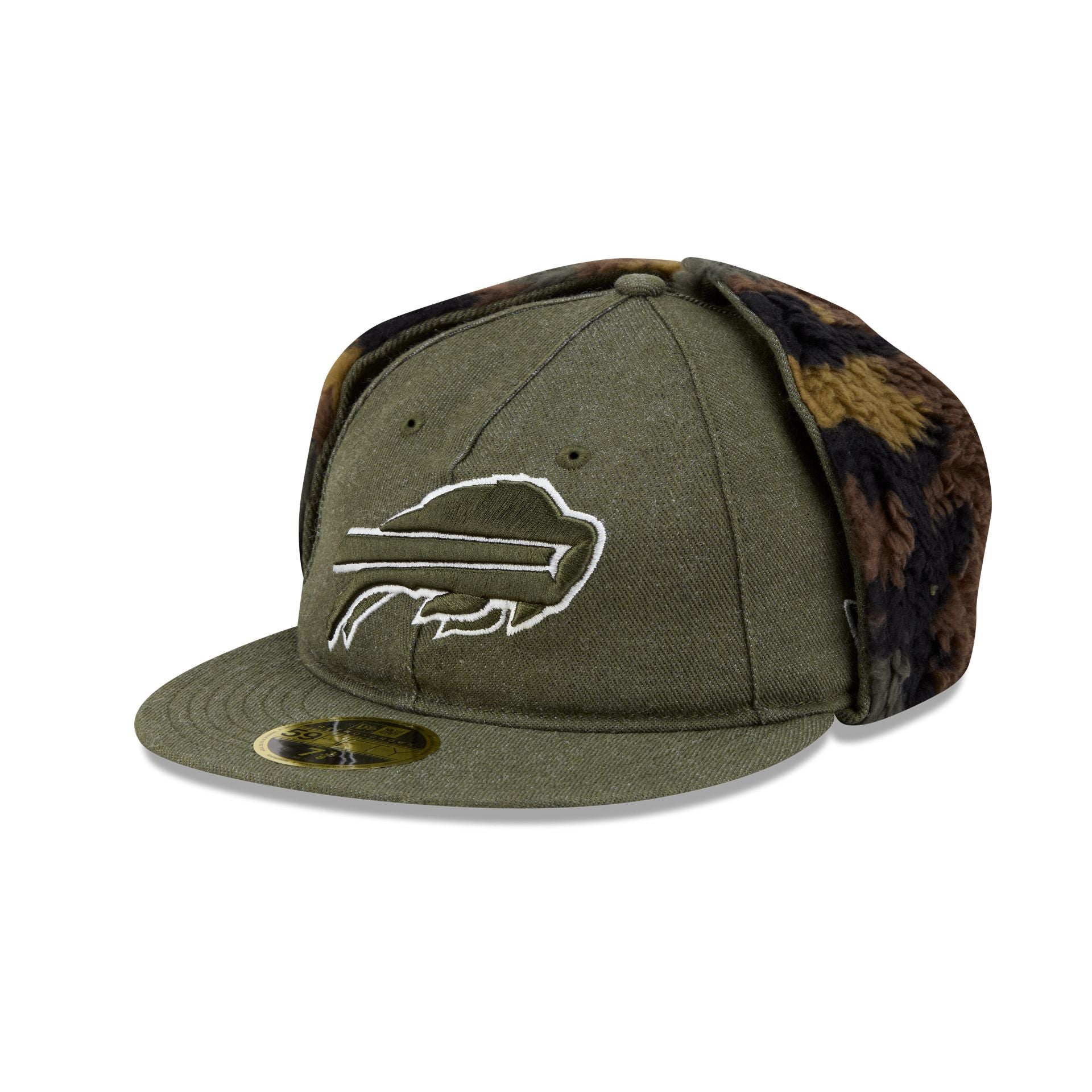 Buffalo Bills Three Looms Cotton Twill Camo Retro Crown Dog Ear 59Fifty Fitted Hat