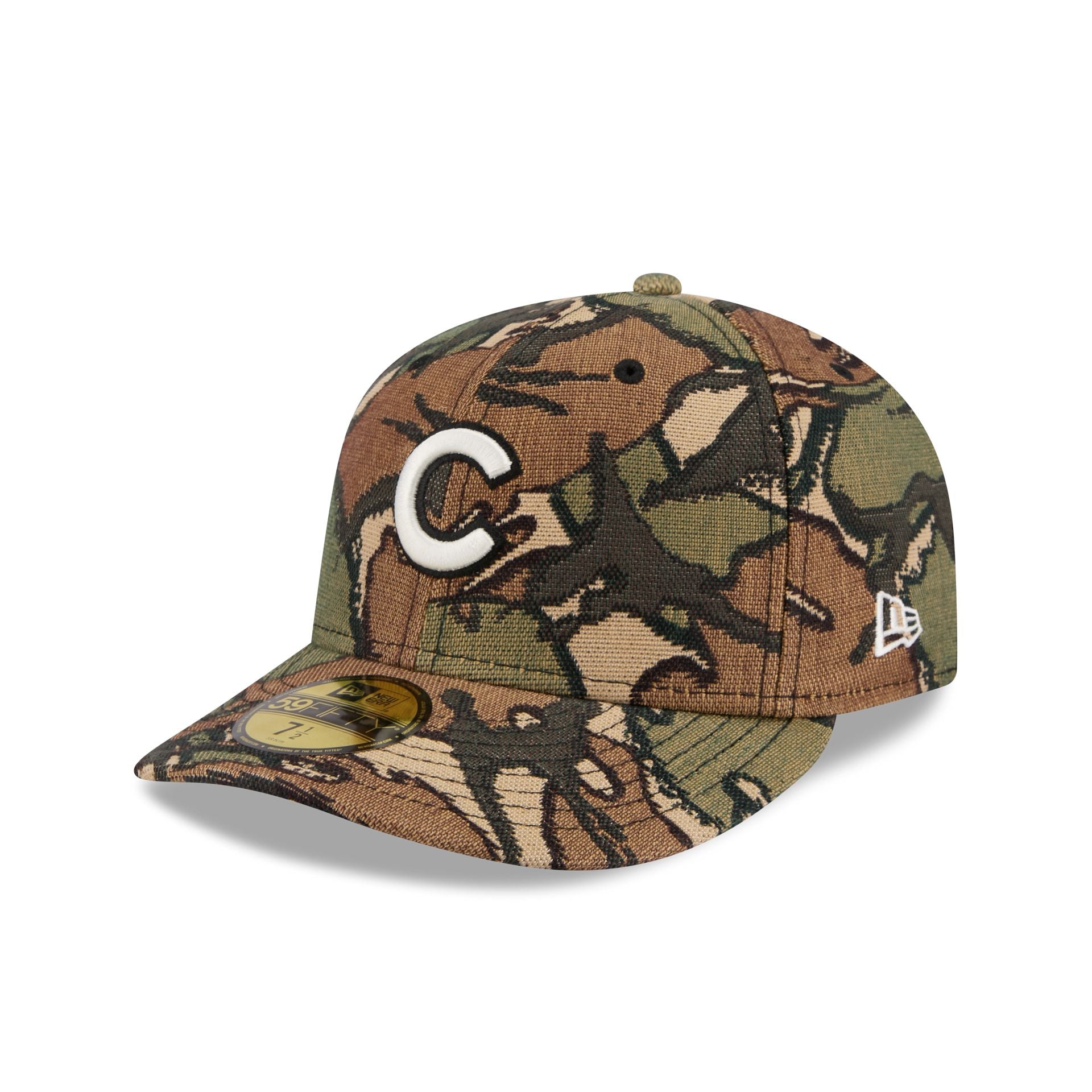 Chicago Cubs Three Looms Jacquard Camo 59Fifty Fitted Hat