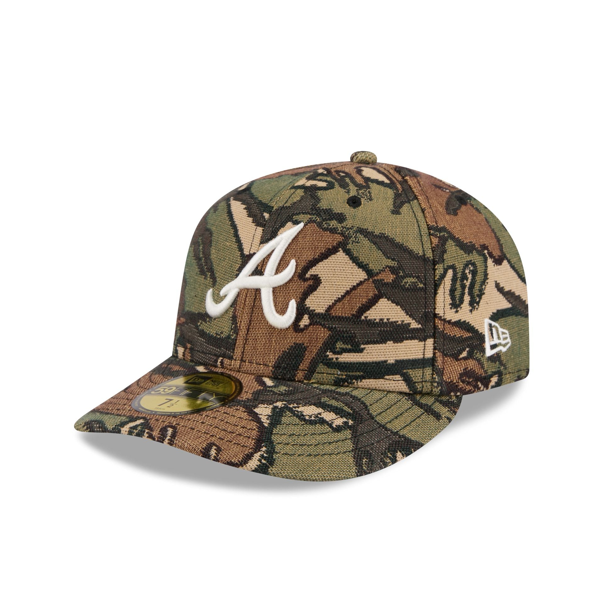 Atlanta Braves Three Looms Jacquard Camo 59Fifty Fitted Hat