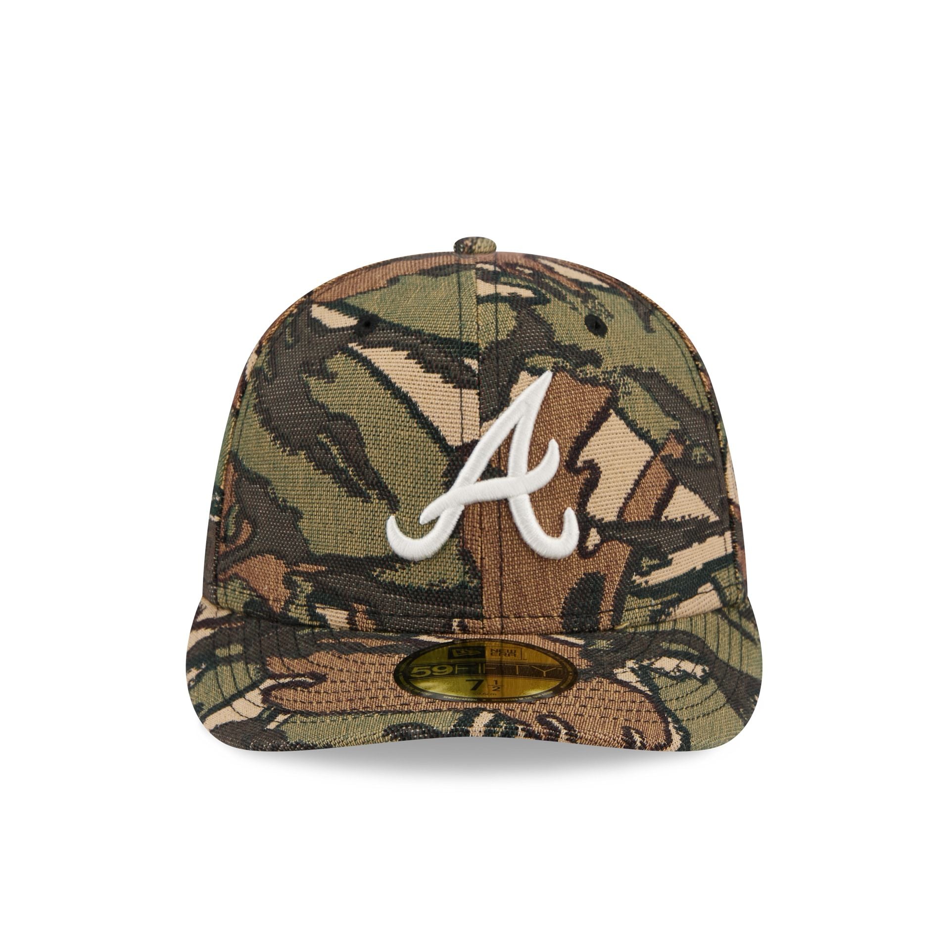 Alternative view of Atlanta Braves Three Looms Jacquard Camo 59Fifty Fitted Hat