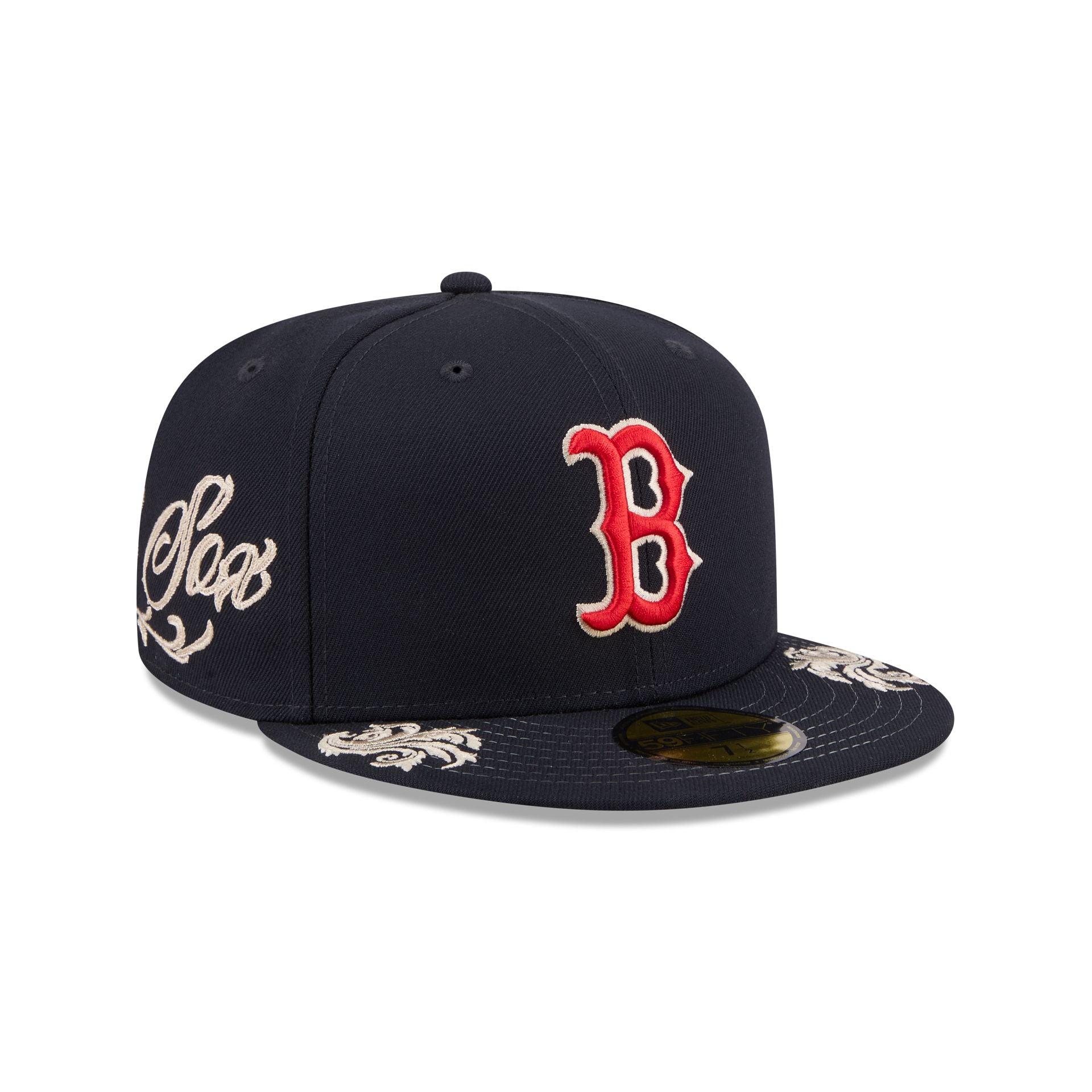 Boston Red Sox Script 59Fifty Fitted Hat