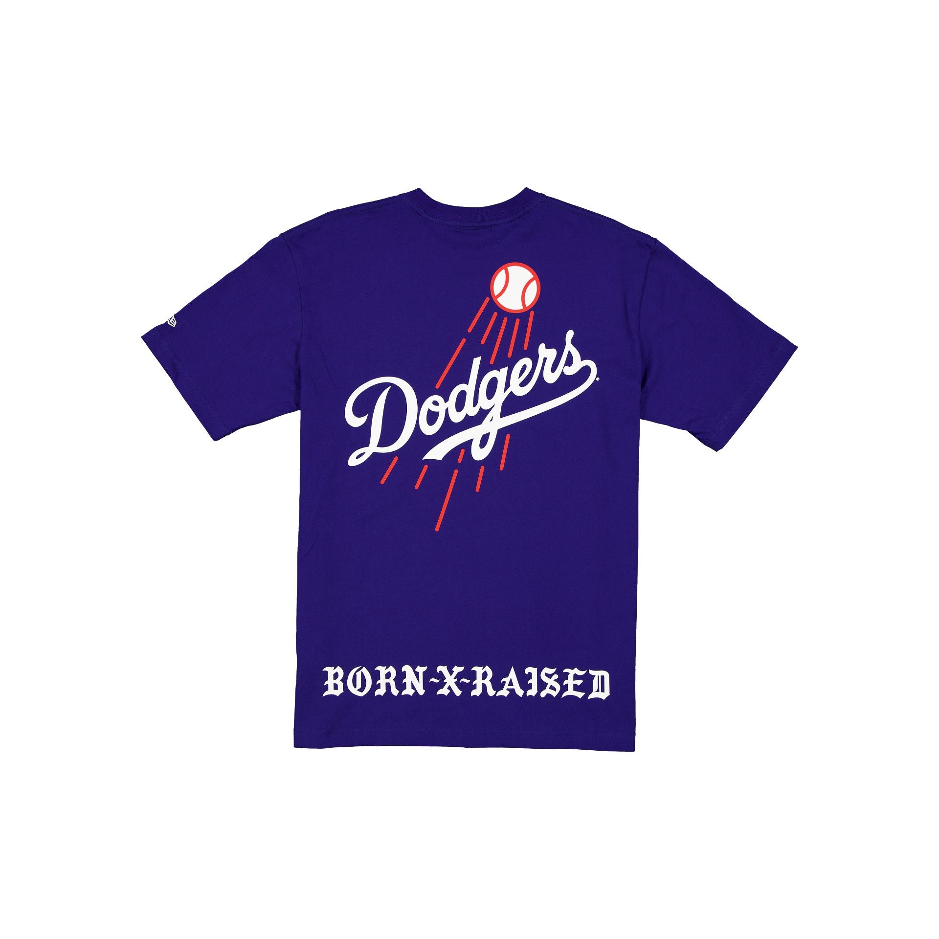 Alternative view of Born X Raised X Los Angeles Dodgers Fly Ball Blue T-Shirt