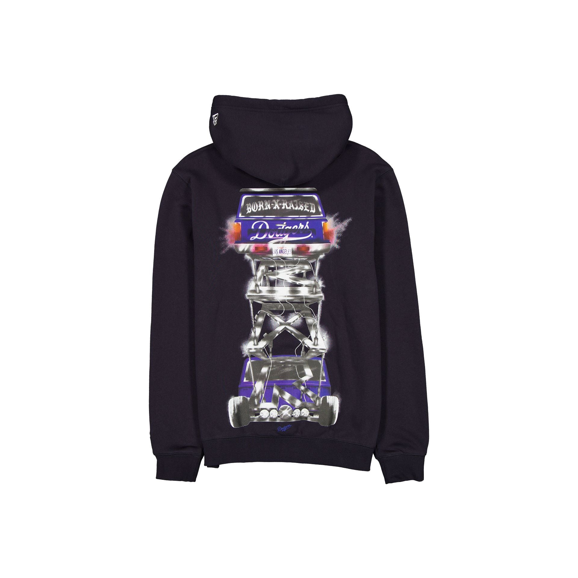 Alternative view of Born X Raised X Los Angeles Dodgers Low Rider Navy Hoodie