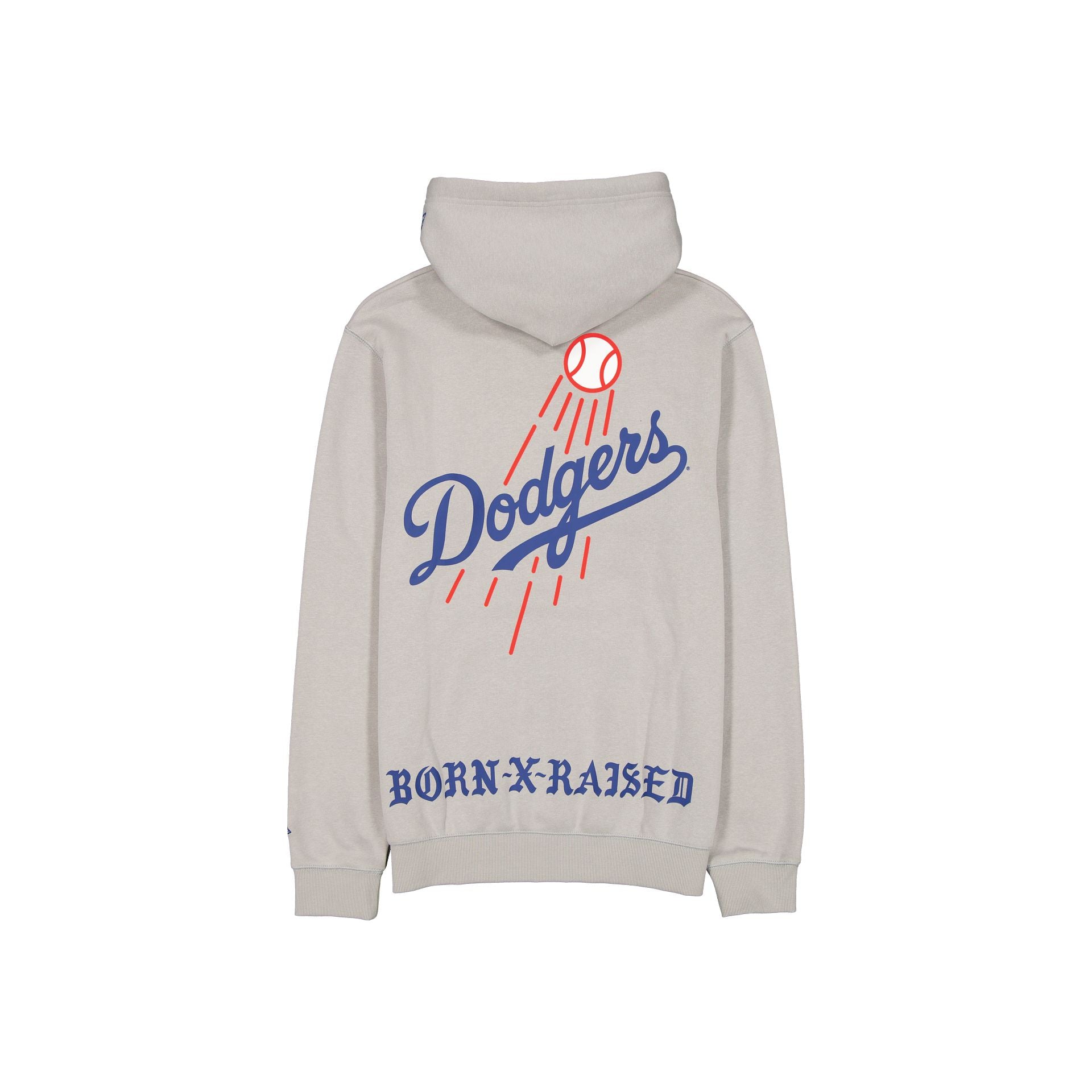 Alternative view of Born X Raised X Los Angeles Dodgers Fly Ball Gray Hoodie