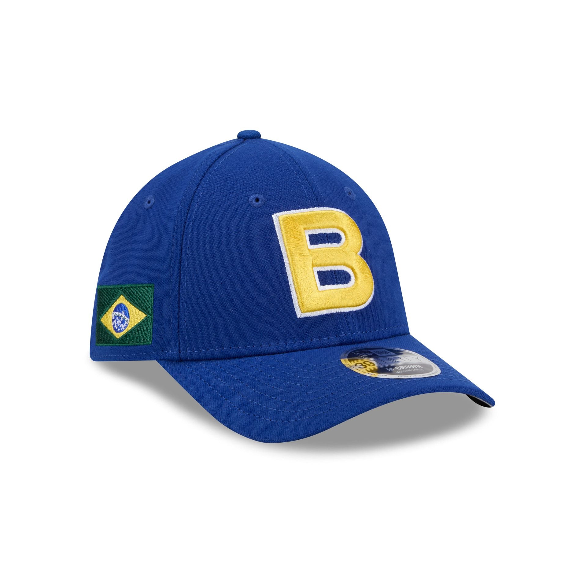 2026 World Baseball Classic Brazil 39Thirty M-Crown Stretch Fit Hat