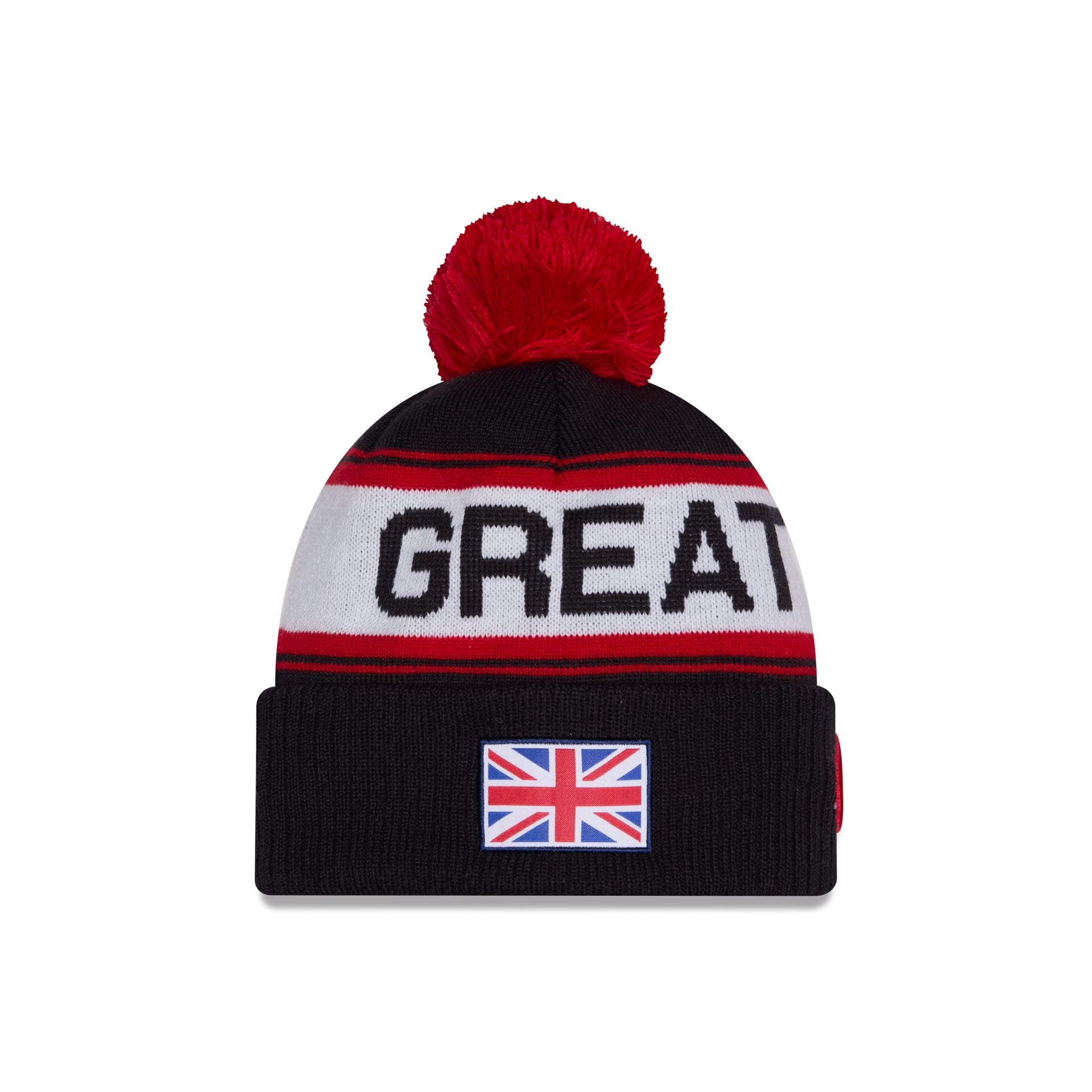 Alternative view of 2026 World Baseball Classic Great Britain Pom Knit Hat