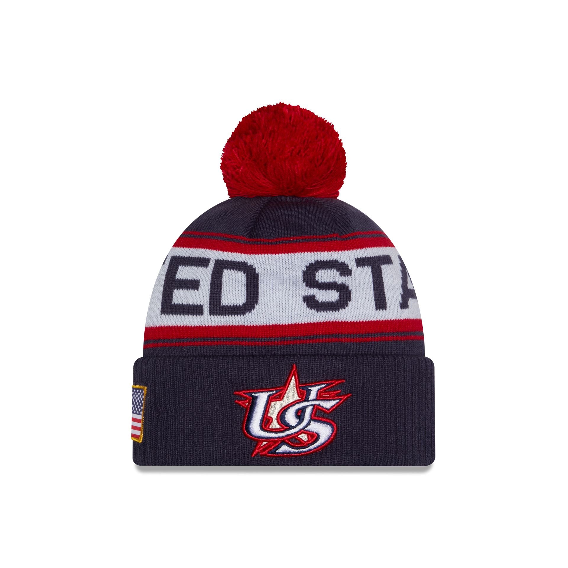 2026 World Baseball Classic Usa Pom Knit Hat