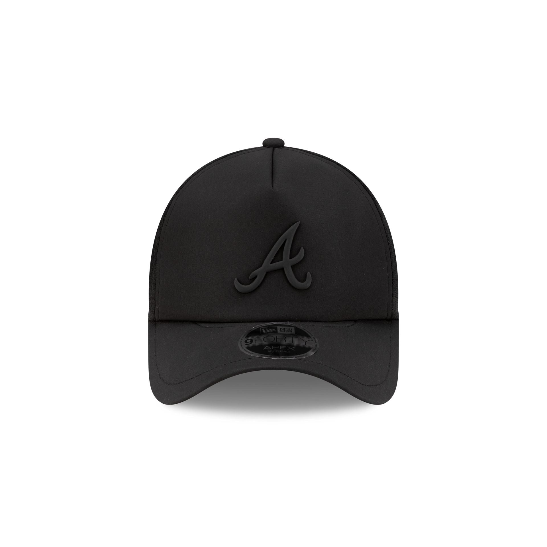 Alternative view of Atlanta Braves 2026 Batting Practice Black 9Forty Apex Trucker Hat