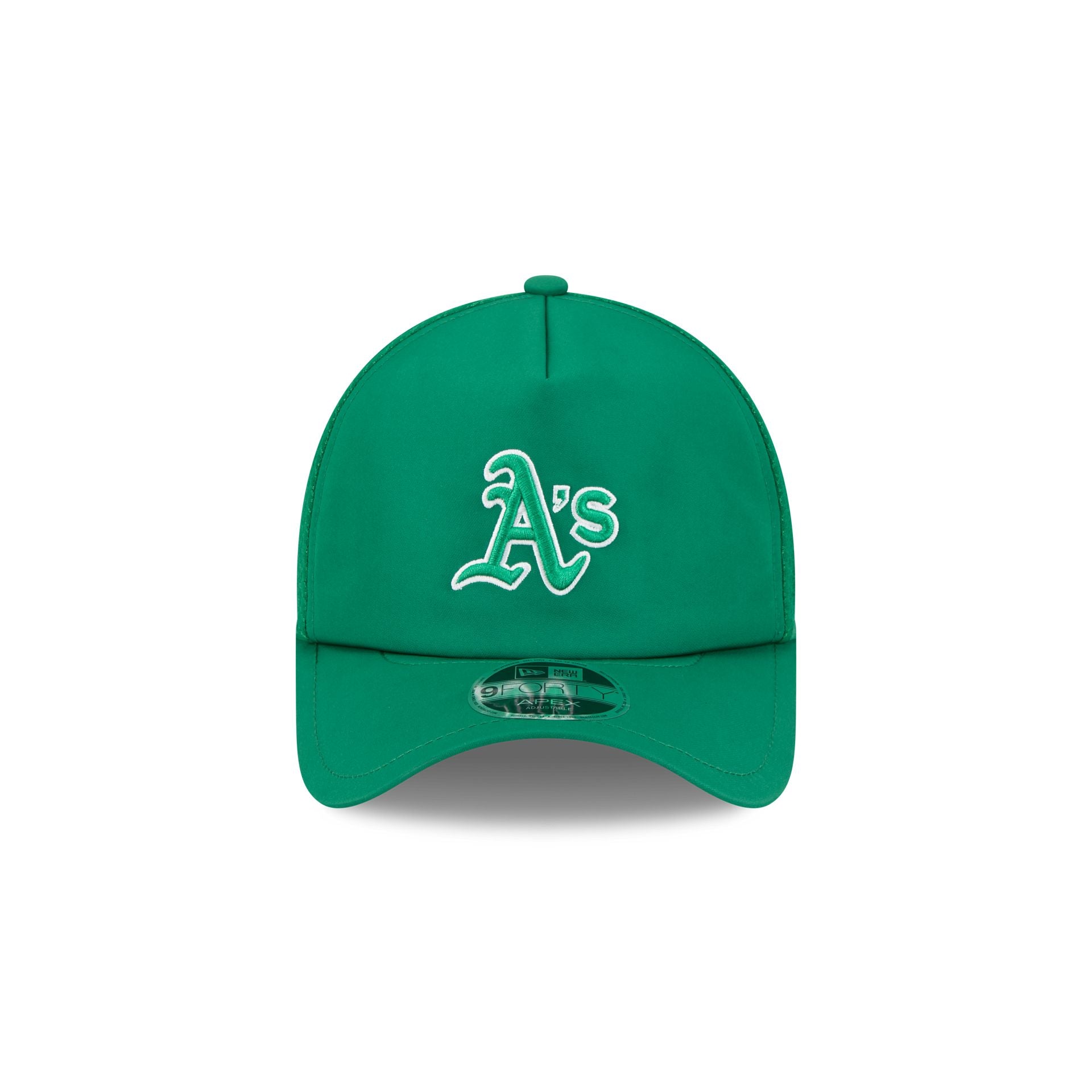 Alternative view of Athletics 2026 Batting Practice Alt Kelly Green 9Forty Apex Trucker Hat