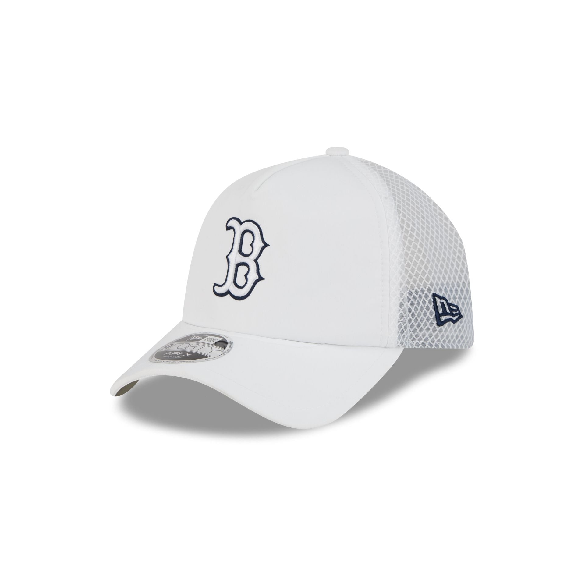 Boston Red Sox 2026 Batting Practice White 9Forty Apex Trucker Hat