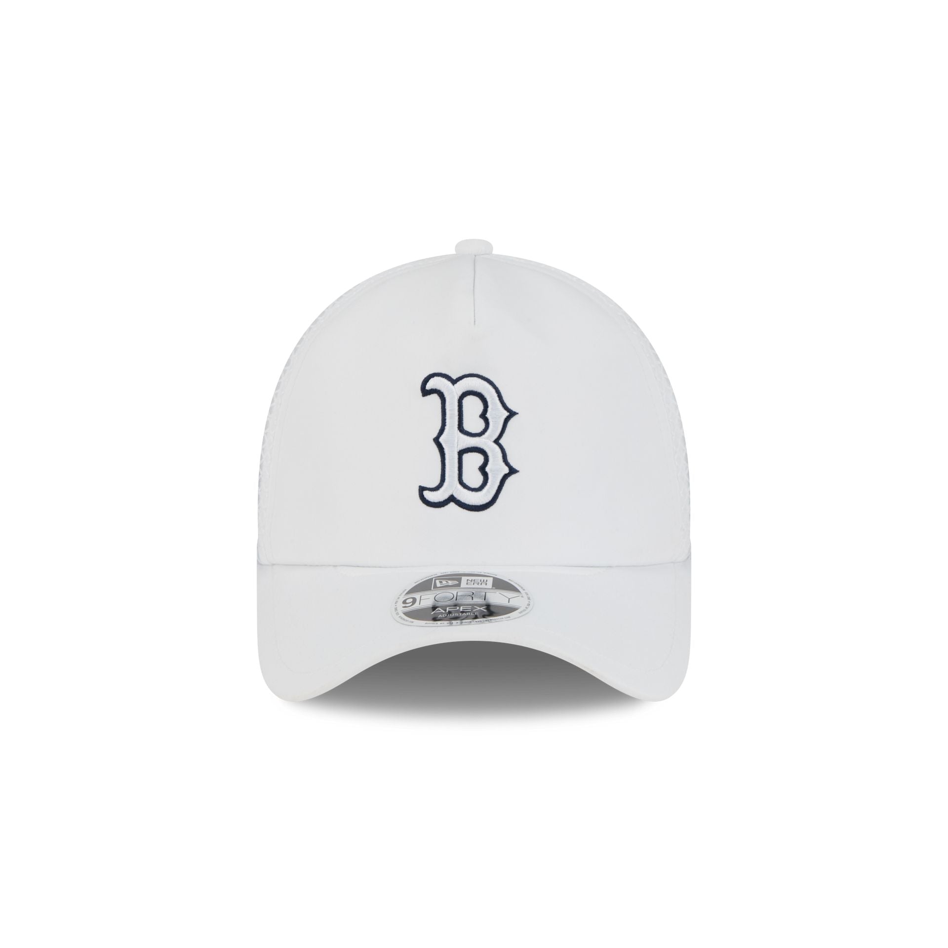 Alternative view of Boston Red Sox 2026 Batting Practice White 9Forty Apex Trucker Hat