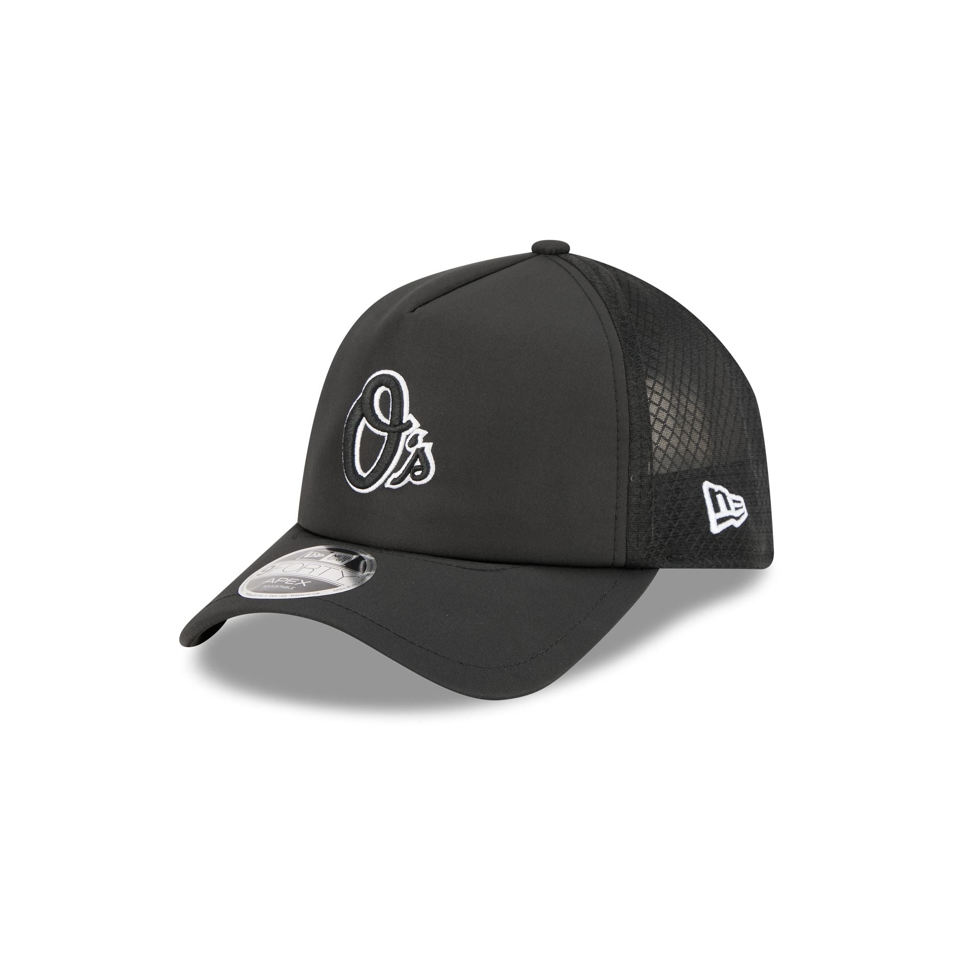 Baltimore Orioles 2026 Batting Practice Alt O 9Forty Apex Trucker Hat