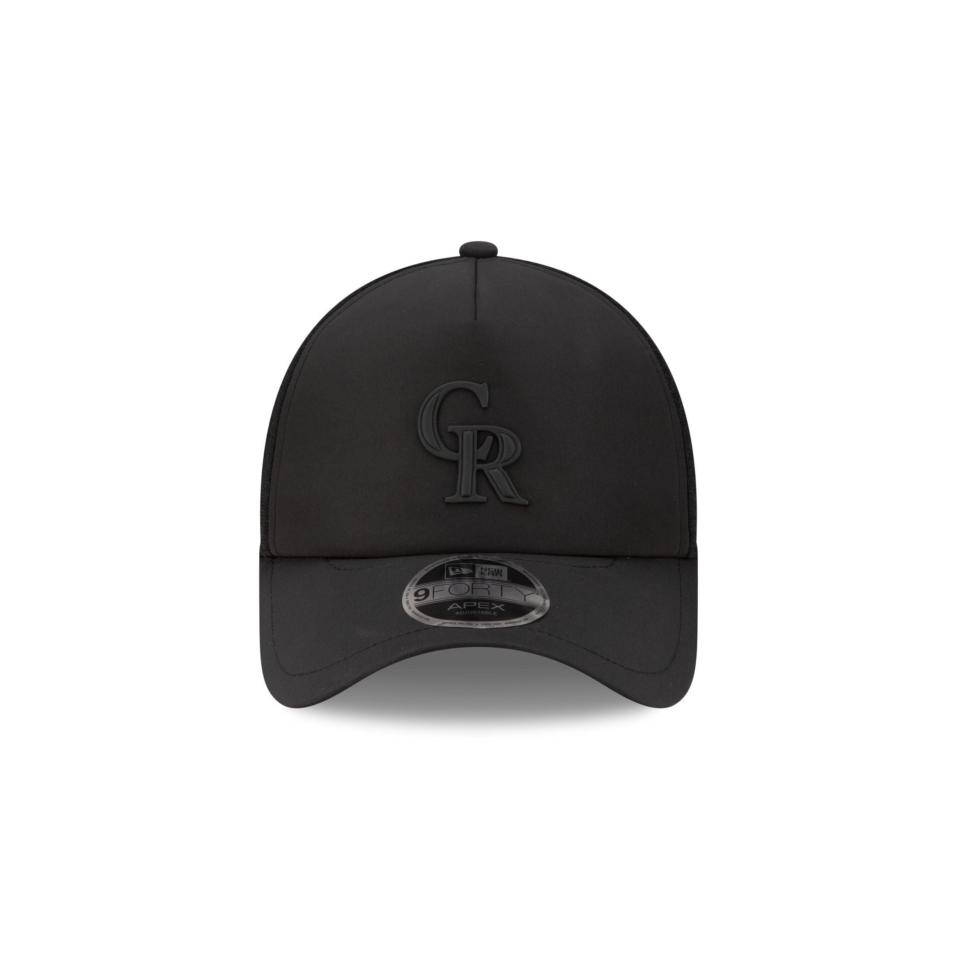 Alternative view of Colorado Rockies 2026 Batting Practice Black 9Forty Apex Trucker Hat