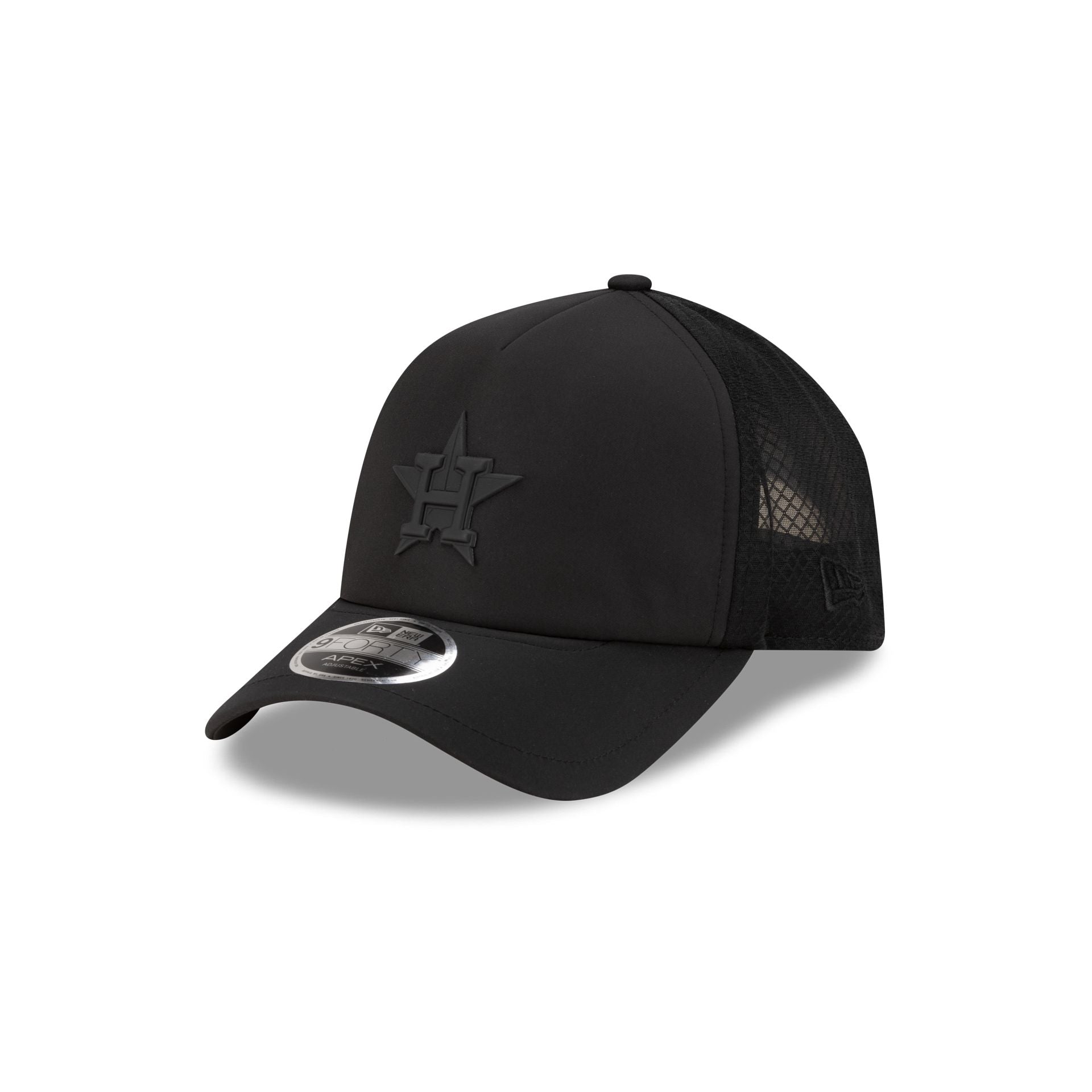 Houston Astros 2026 Batting Practice Black 9Forty Apex Trucker Hat