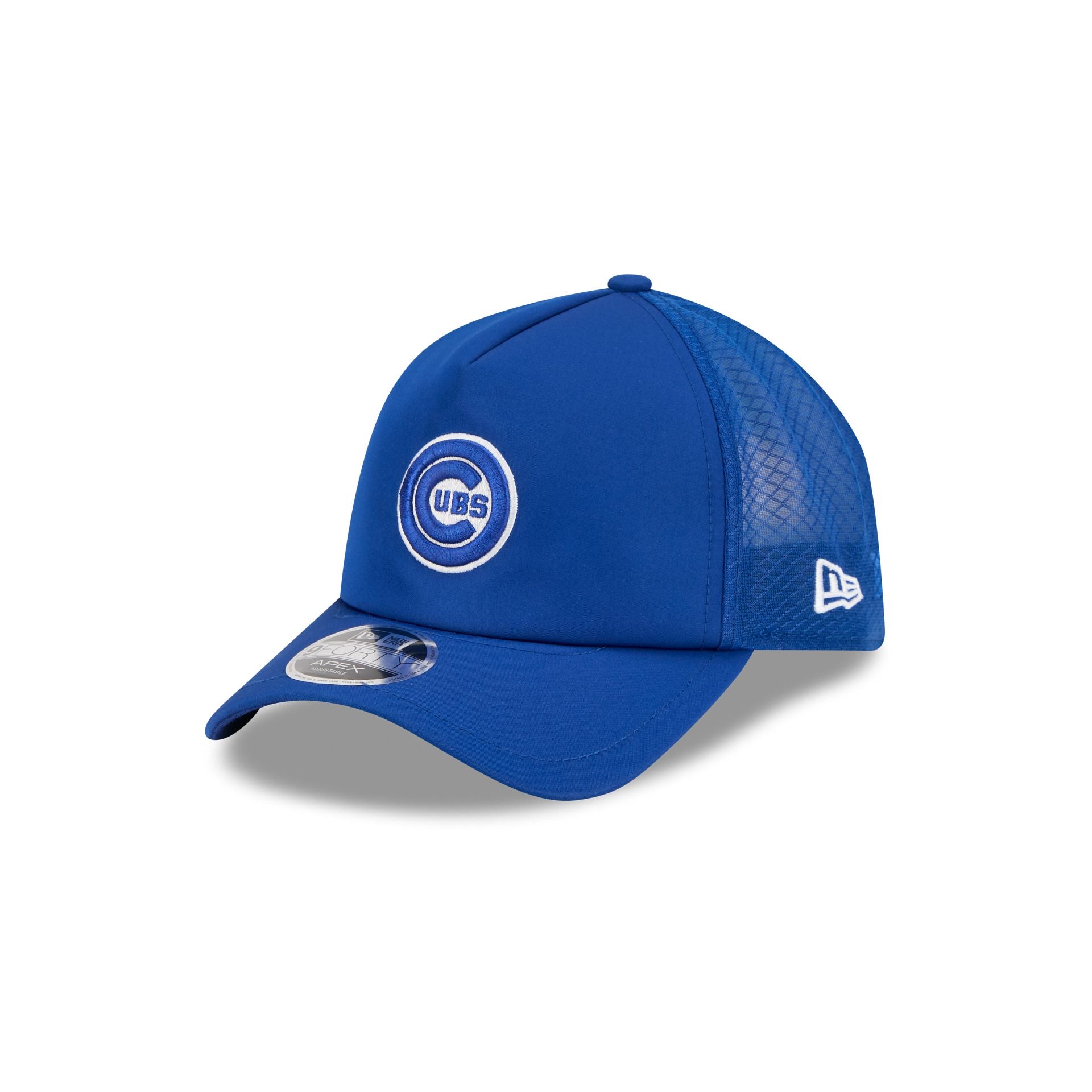 Chicago Cubs 2026 Batting Practice Alt Circle 9Forty Apex Trucker Hat